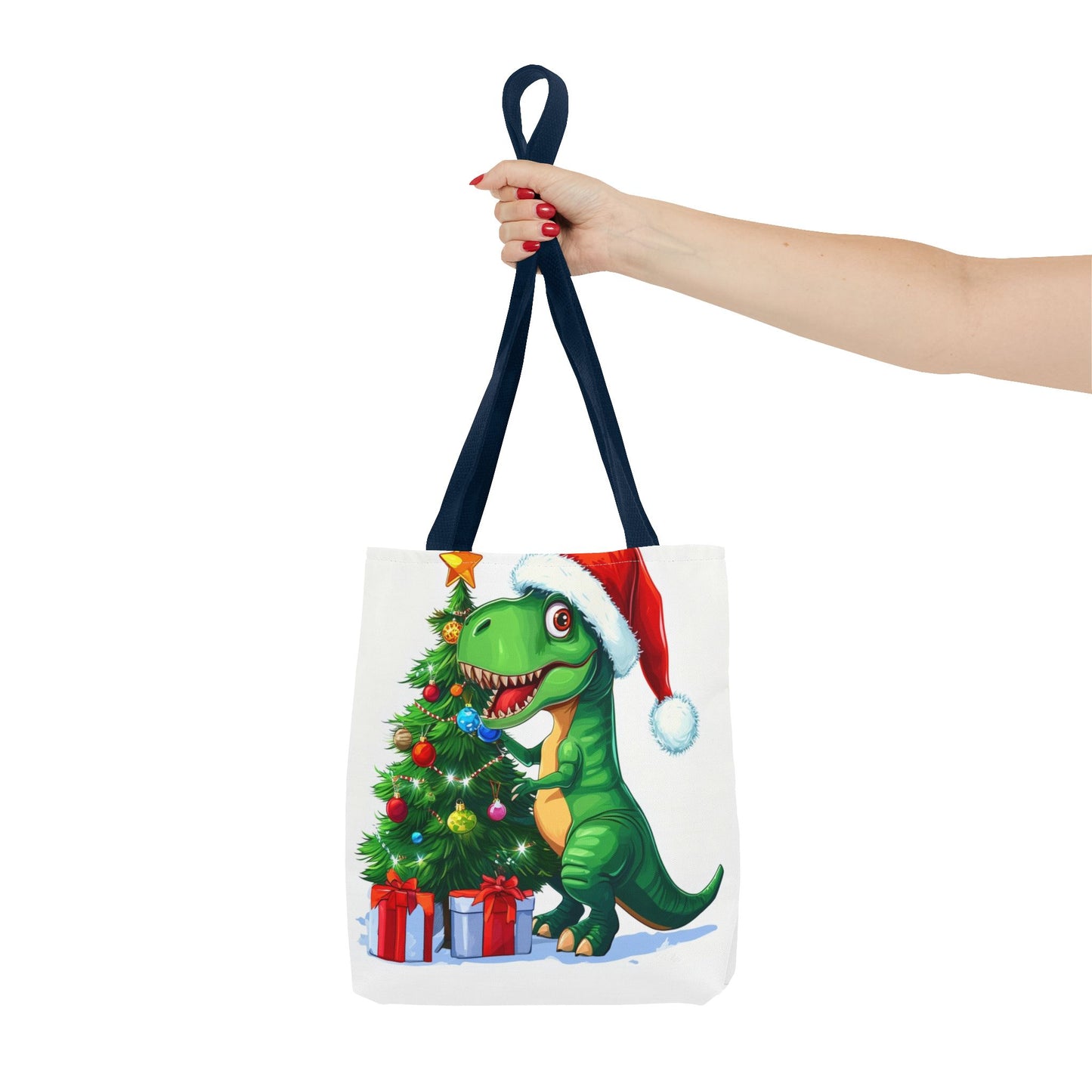 Holiday T-Rex Tote Bag (AOP)