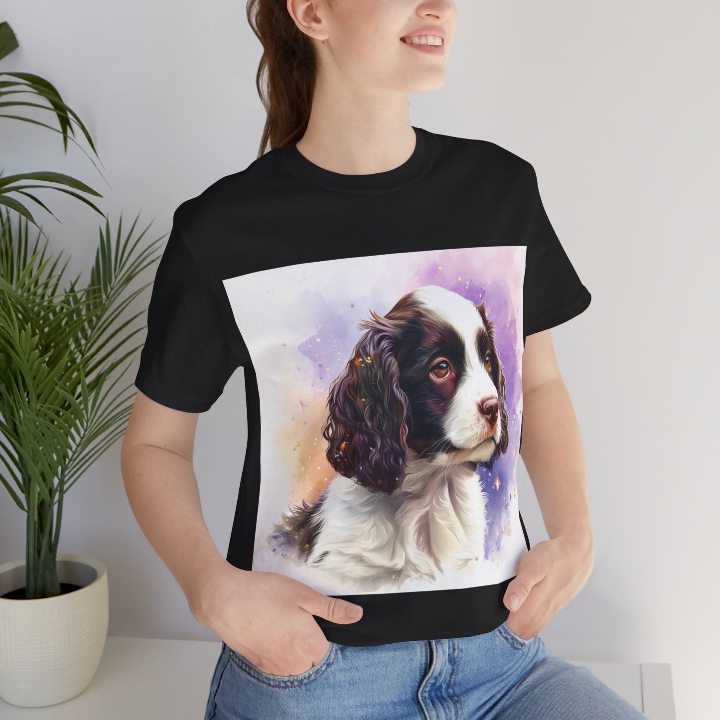 Cute Springer Spaniel Unisex Jersey Short Sleeve Tee