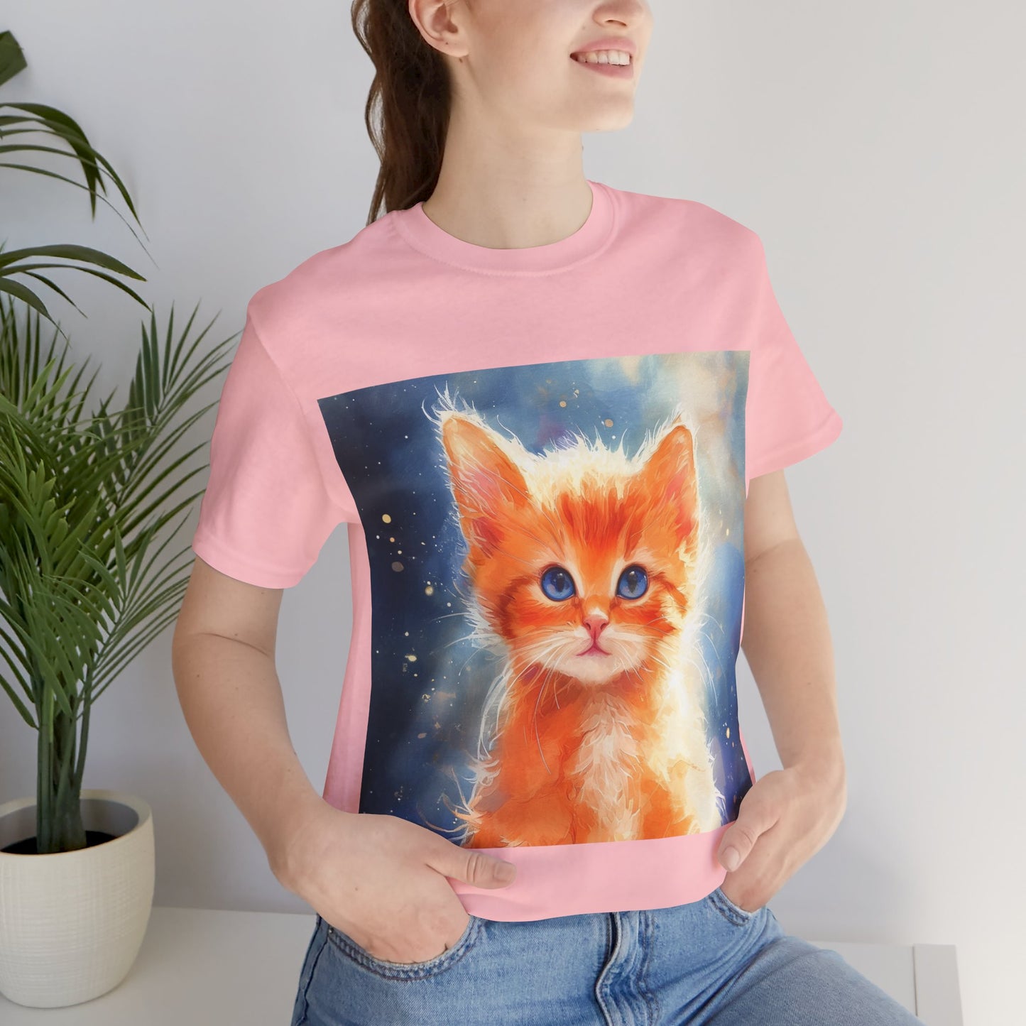 Orange Kitten Unisex Jersey Short Sleeve Tee