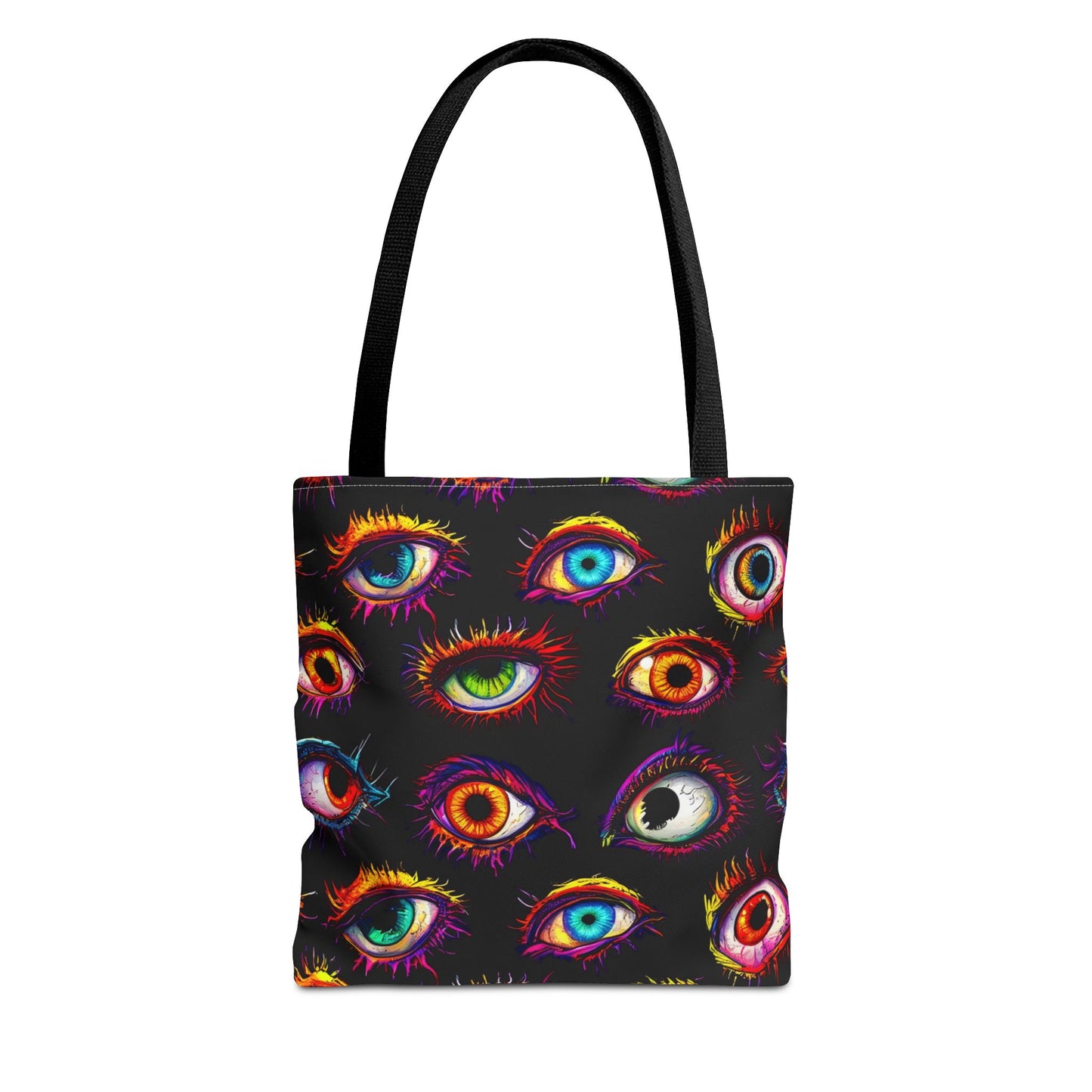 Colorful Spooky Eye Pattern Tote Bag (AOP)