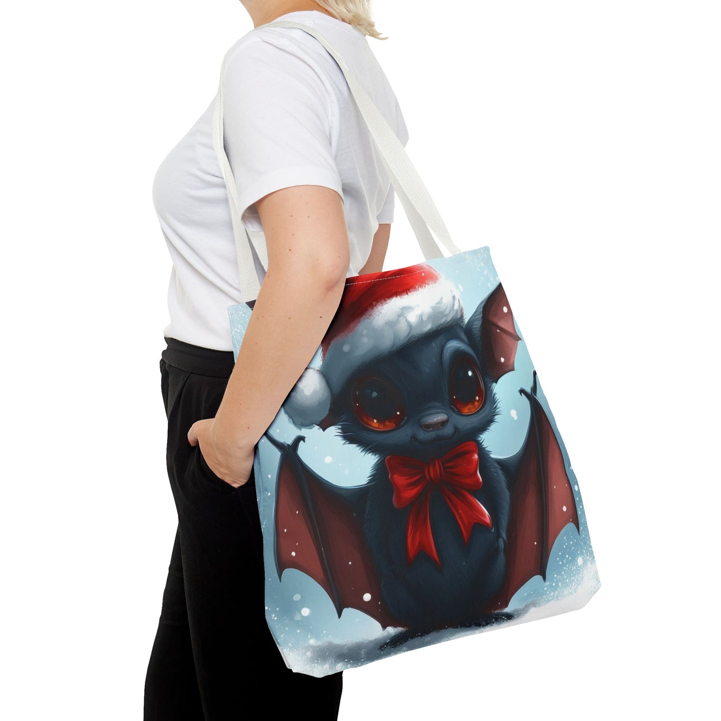 Cute Festive Bat Tote Bag (AOP)