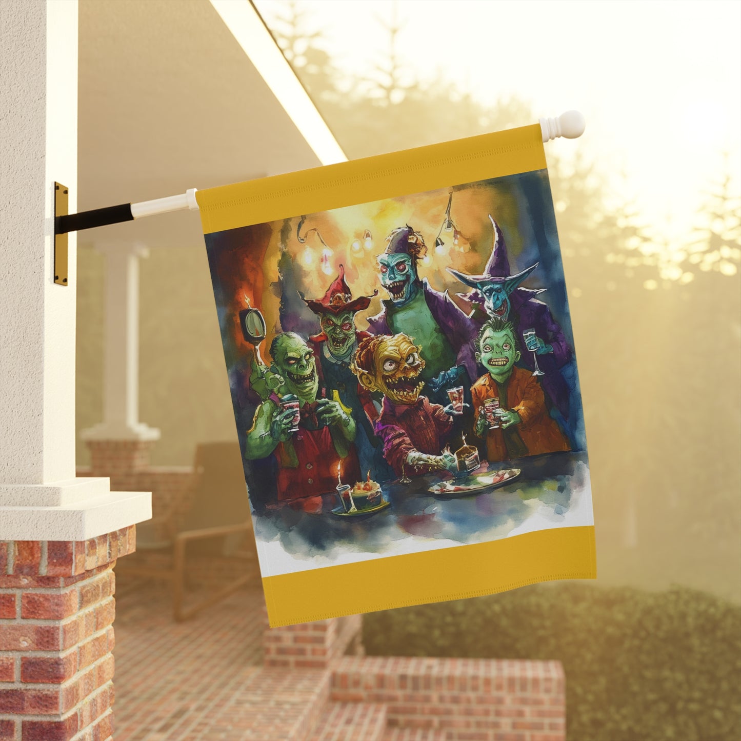 Funny Monsters Garden & House Banner