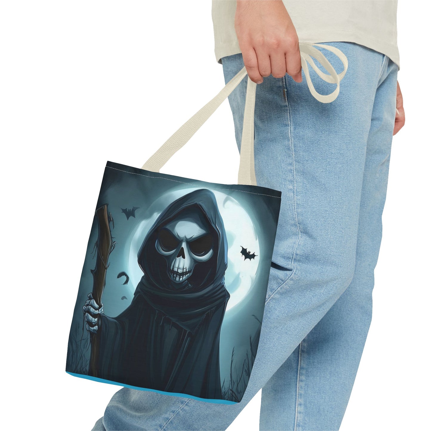 Spooky Grim Reaper Tote Bag (AOP)