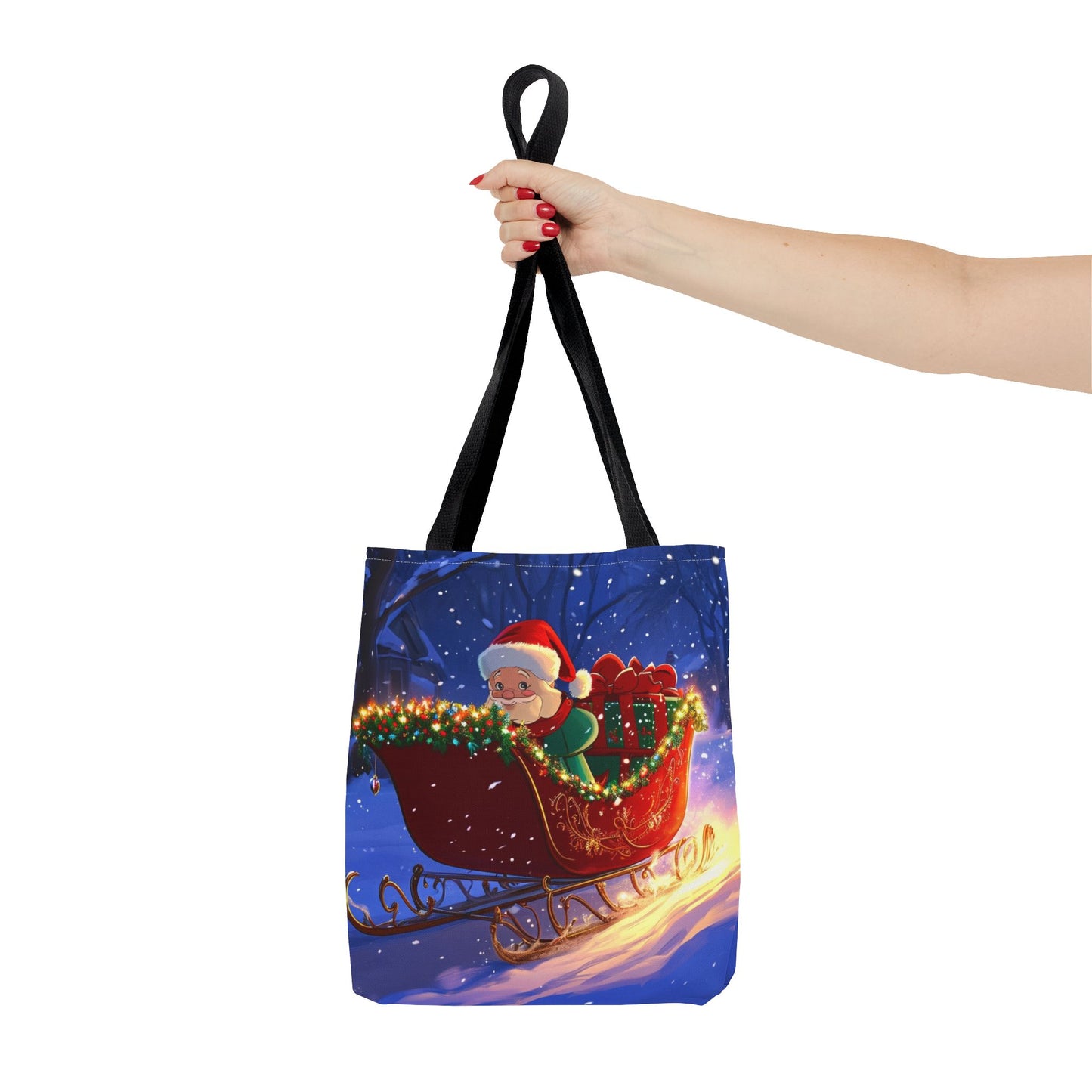 Cute Cartoon Santa Tote Bag (AOP)