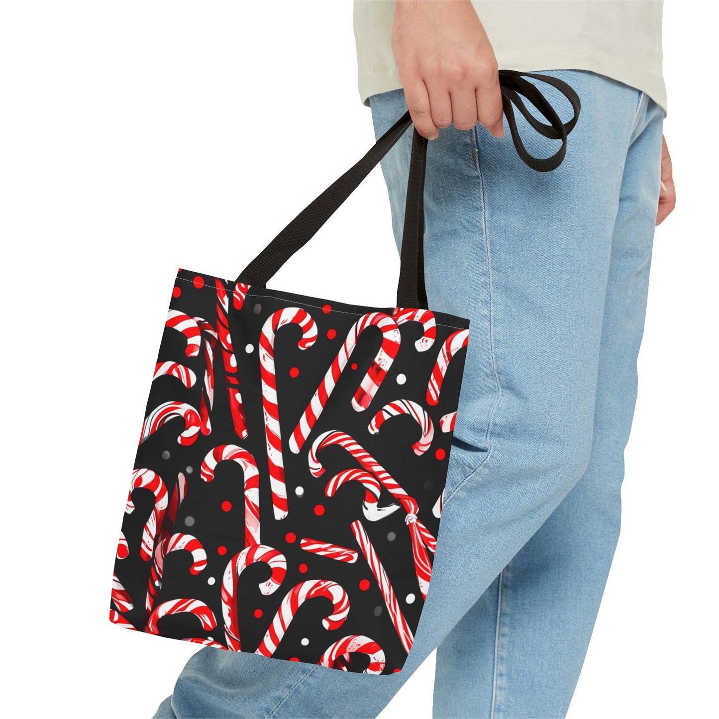 Cute Candy Canes Tote Bag (AOP)