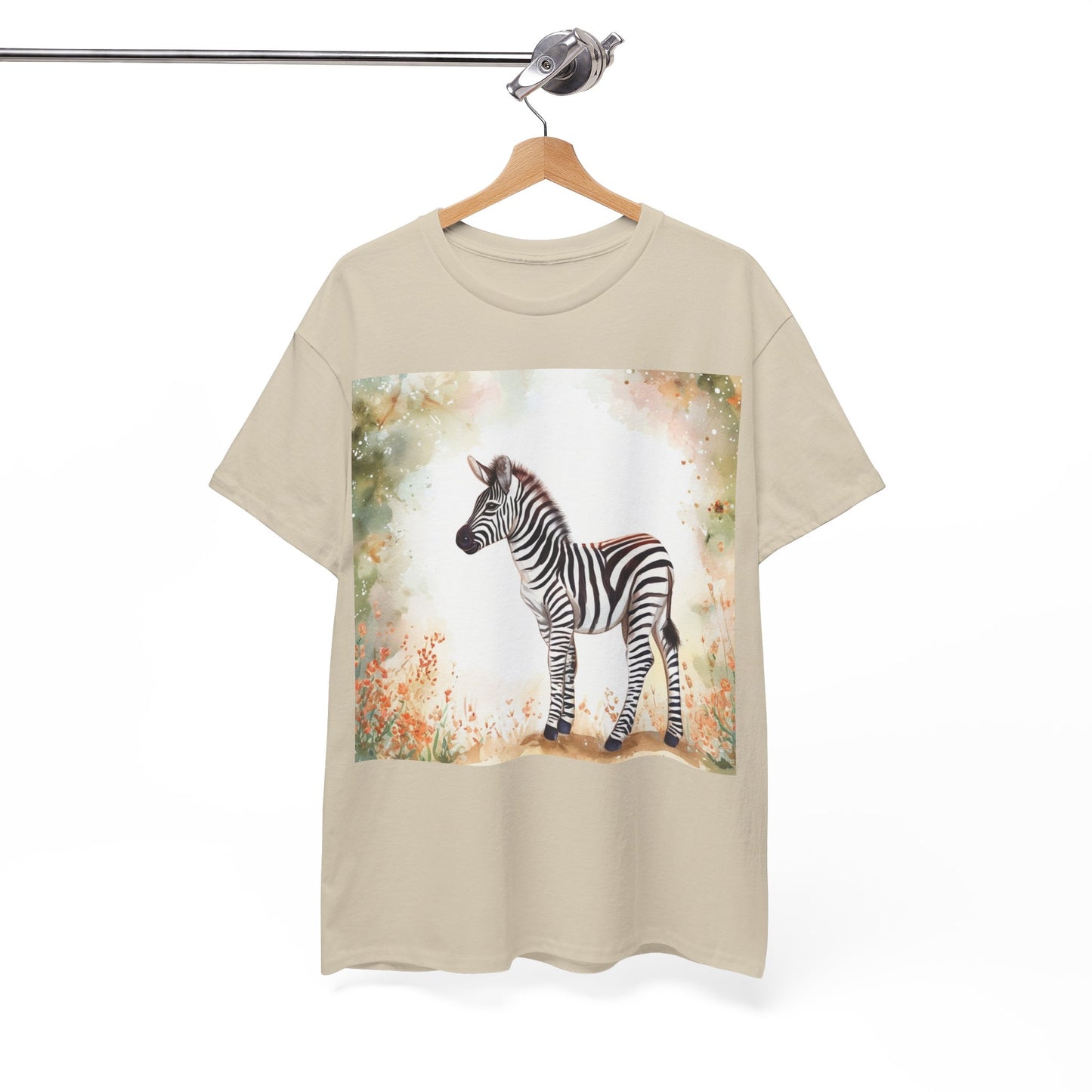 Playful Zebra Unisex Heavy Cotton Tee