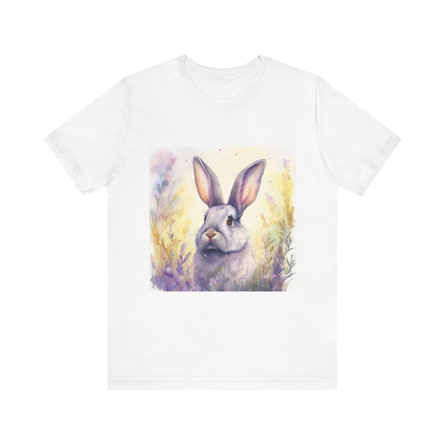 Realistic Cute Bunny Unisex Jersey Short Sleeve Tee