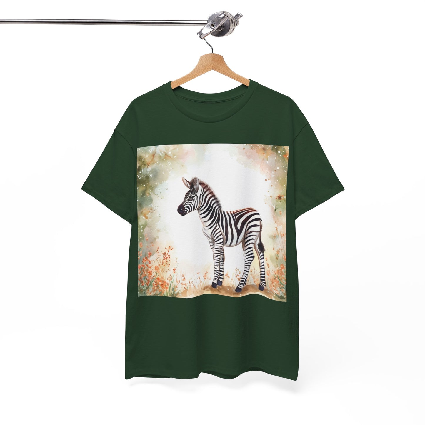 Playful Zebra Unisex Heavy Cotton Tee