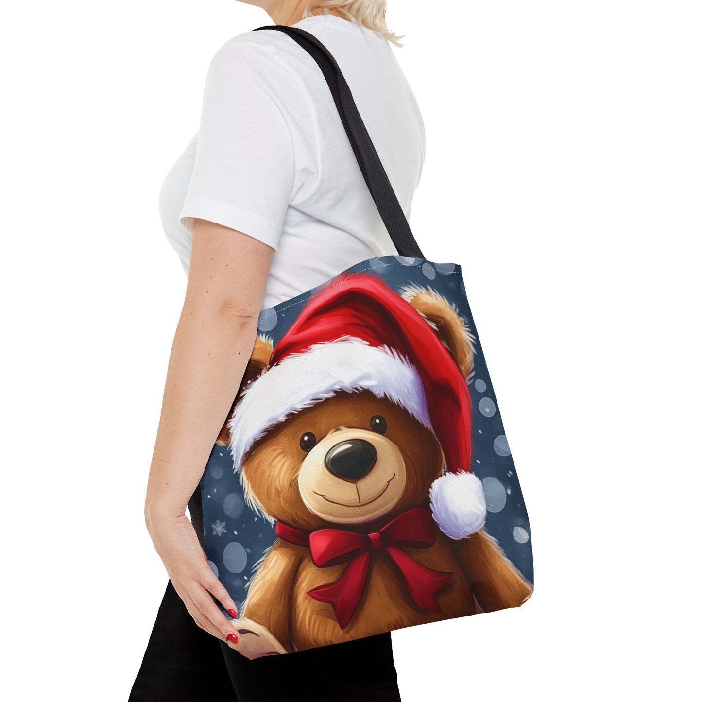 Cute Holiday Teddy Tote Bag (AOP)