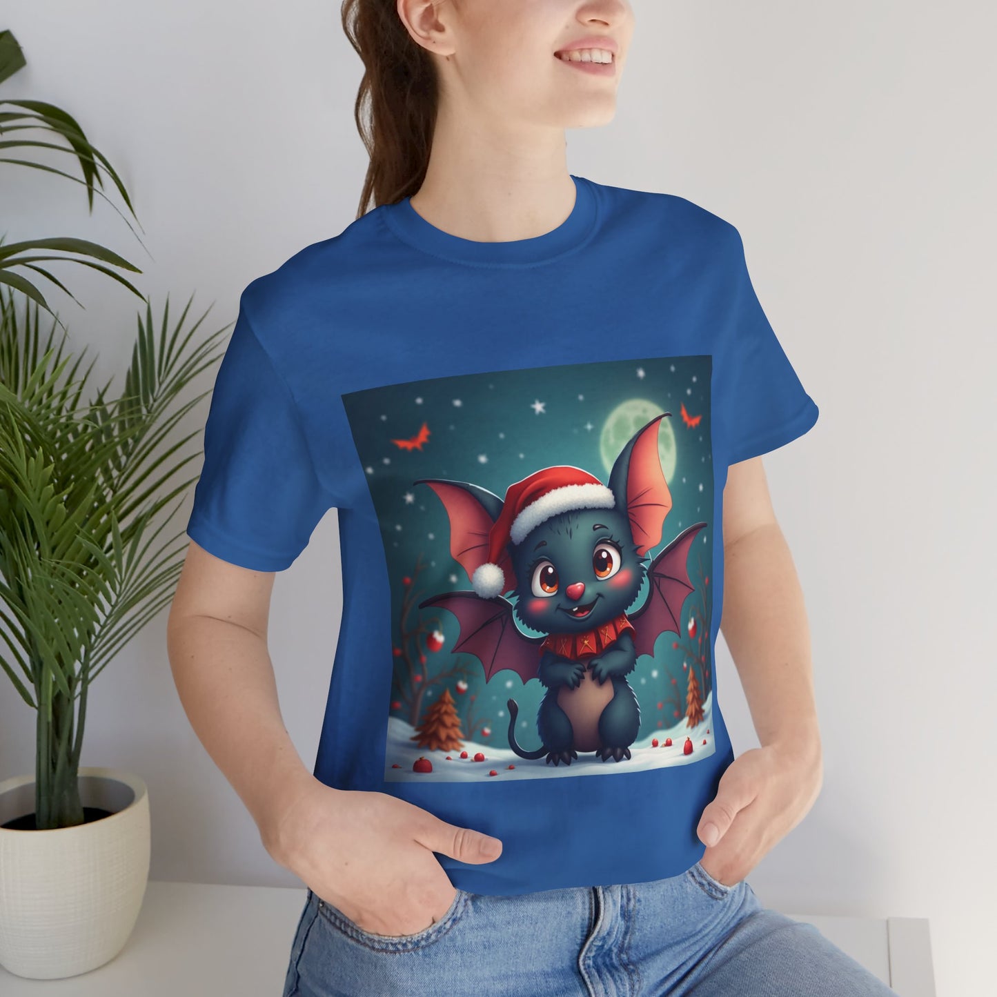 Cartoon Festive Bat Unisex Jersey Tee