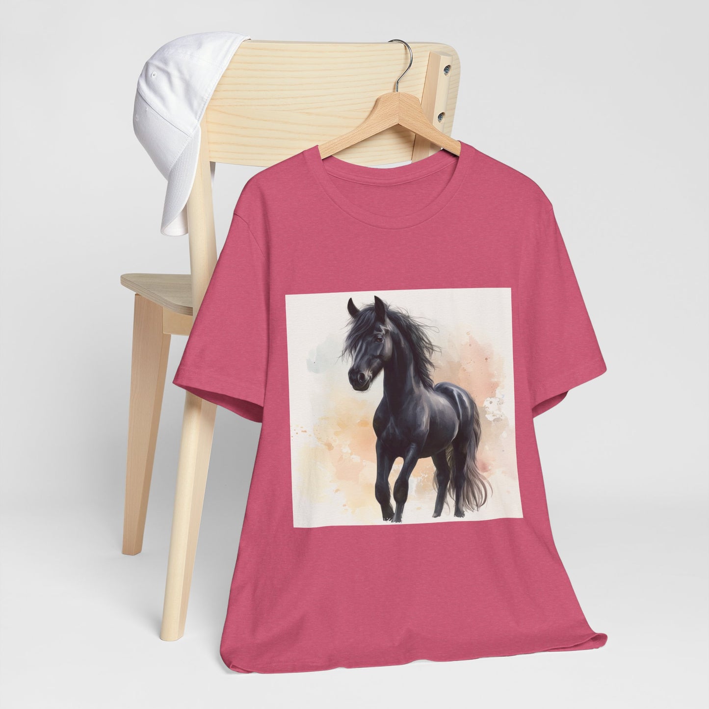 Playful Black Horse Unisex Jersey Short Sleeve Tee