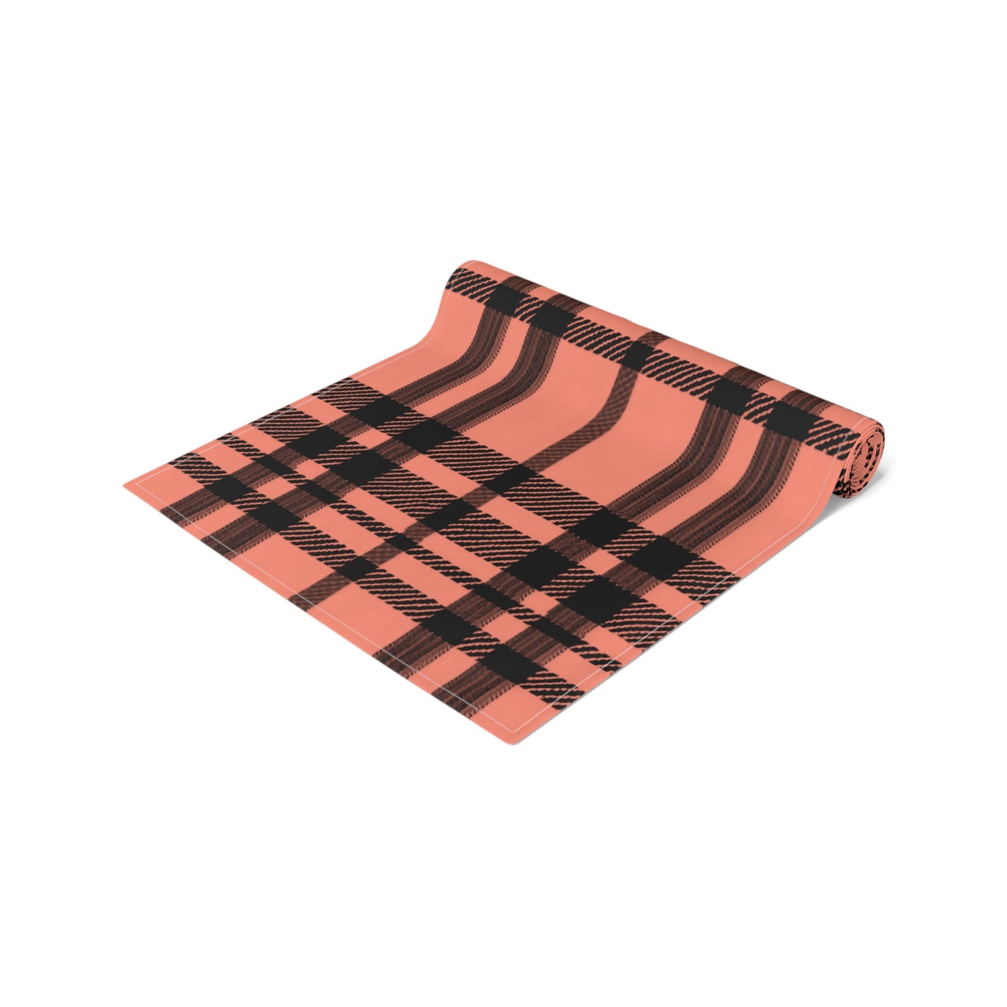 Red and Black Plaid Table Runner (Cotton, Poly)