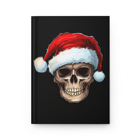 Santa Hat Skull Hardcover Journal Matte