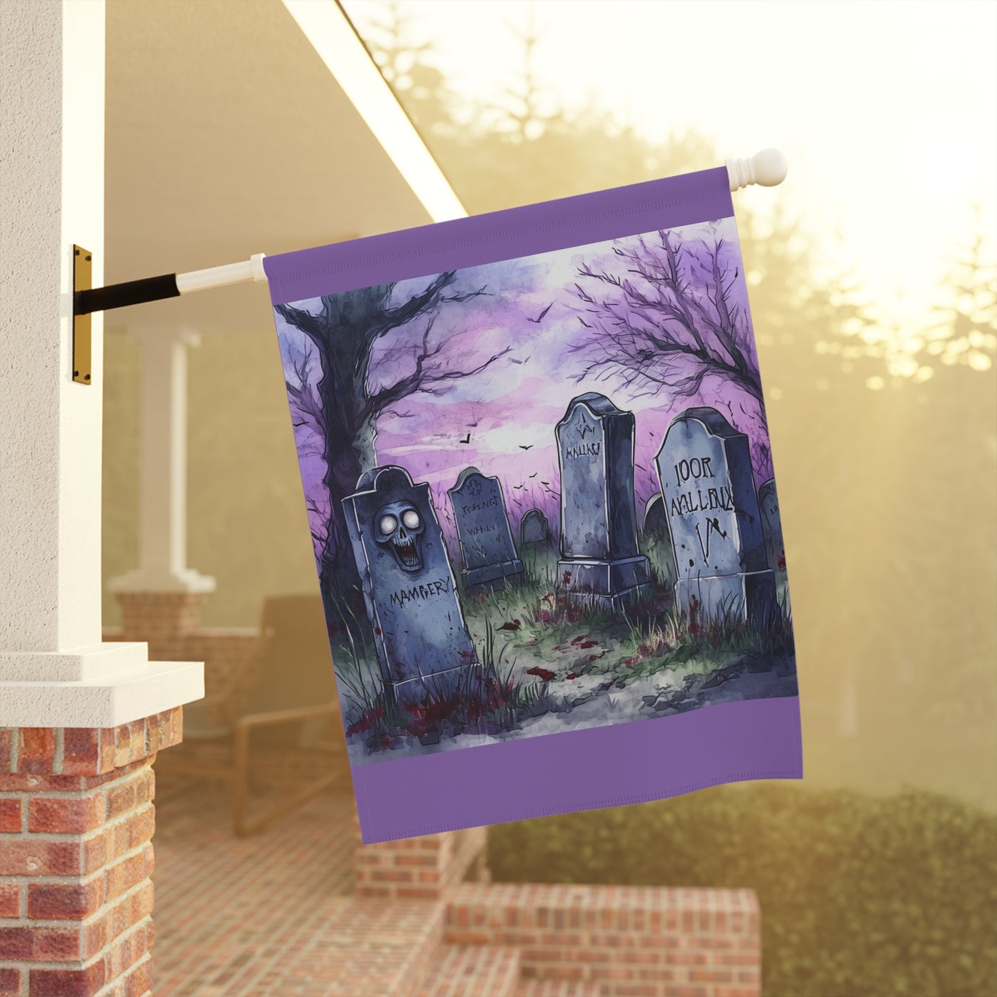 Purple Graveyard Garden & House Banner