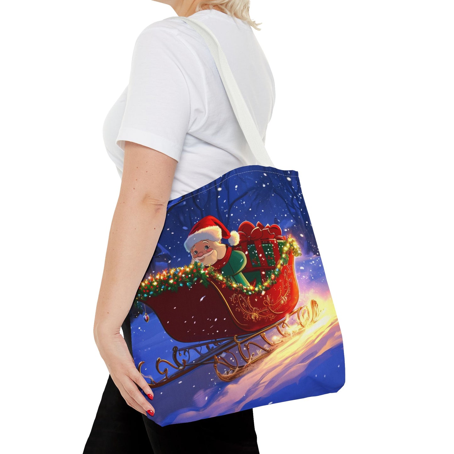 Cute Cartoon Santa Tote Bag (AOP)