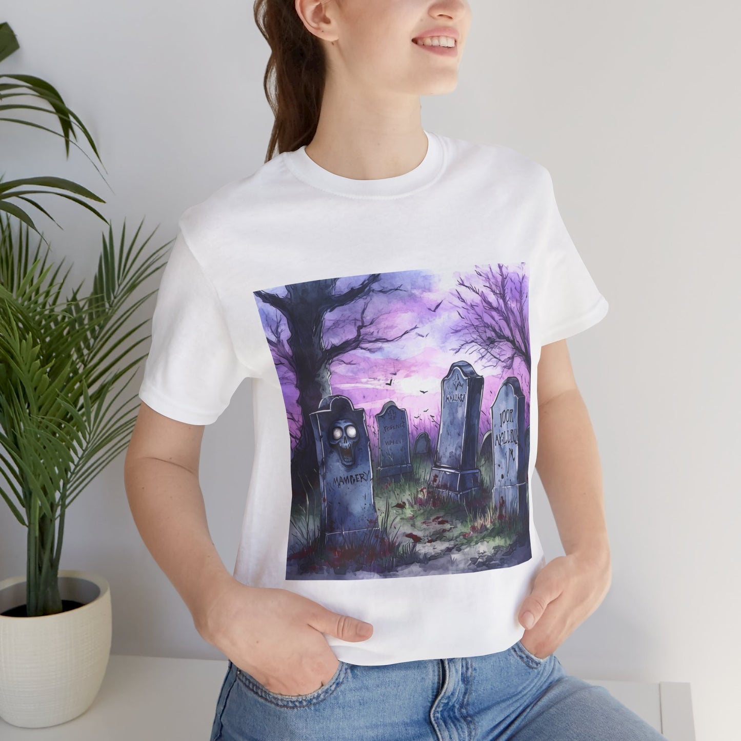 Purple Graveyard Unisex Jersey Short Sleeve Tee