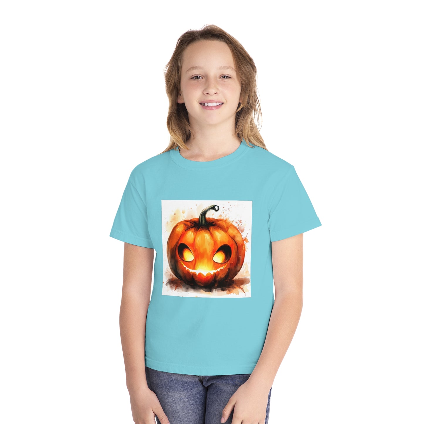 Cute Happy Jack o' Lantern Youth Midweight Tee