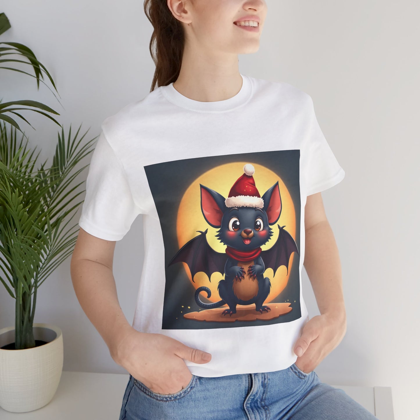 Spooky Christmas Bat Unisex Jersey Tee