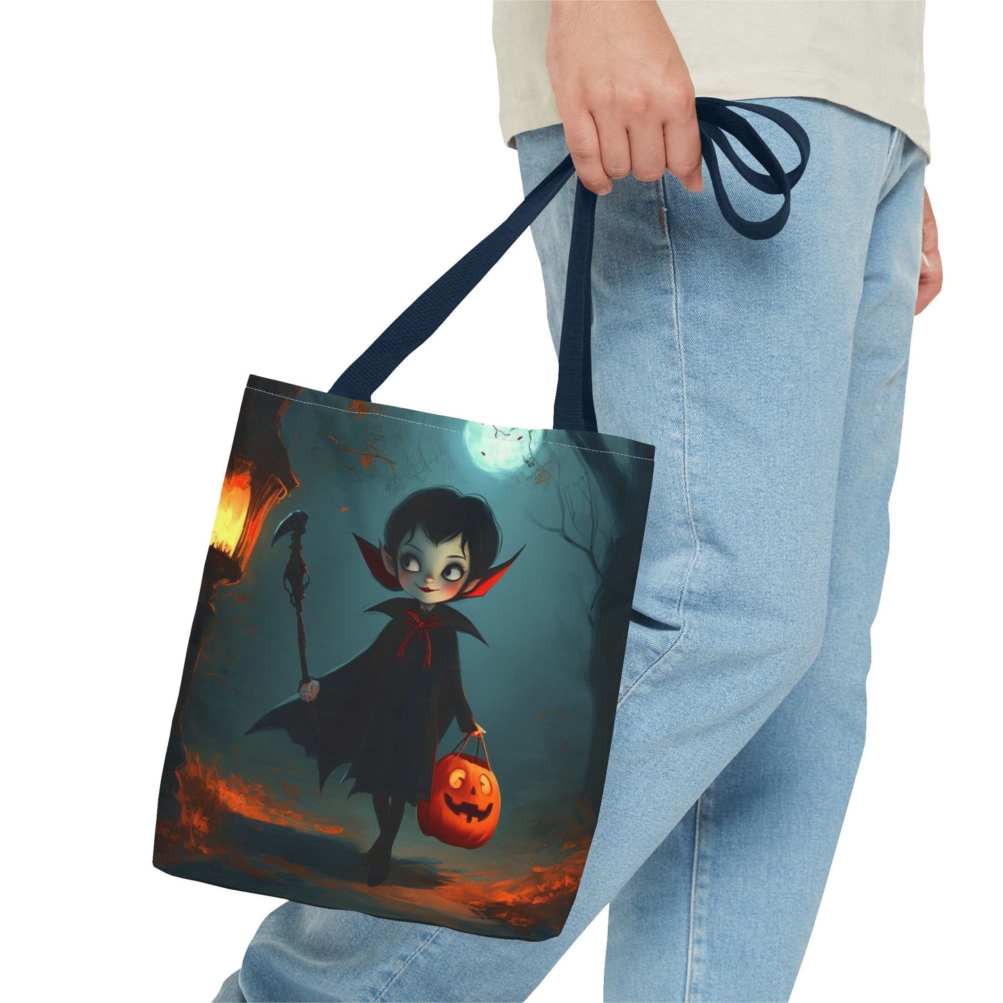 Cute Trick or Treating Vampire Tote Bag (AOP)