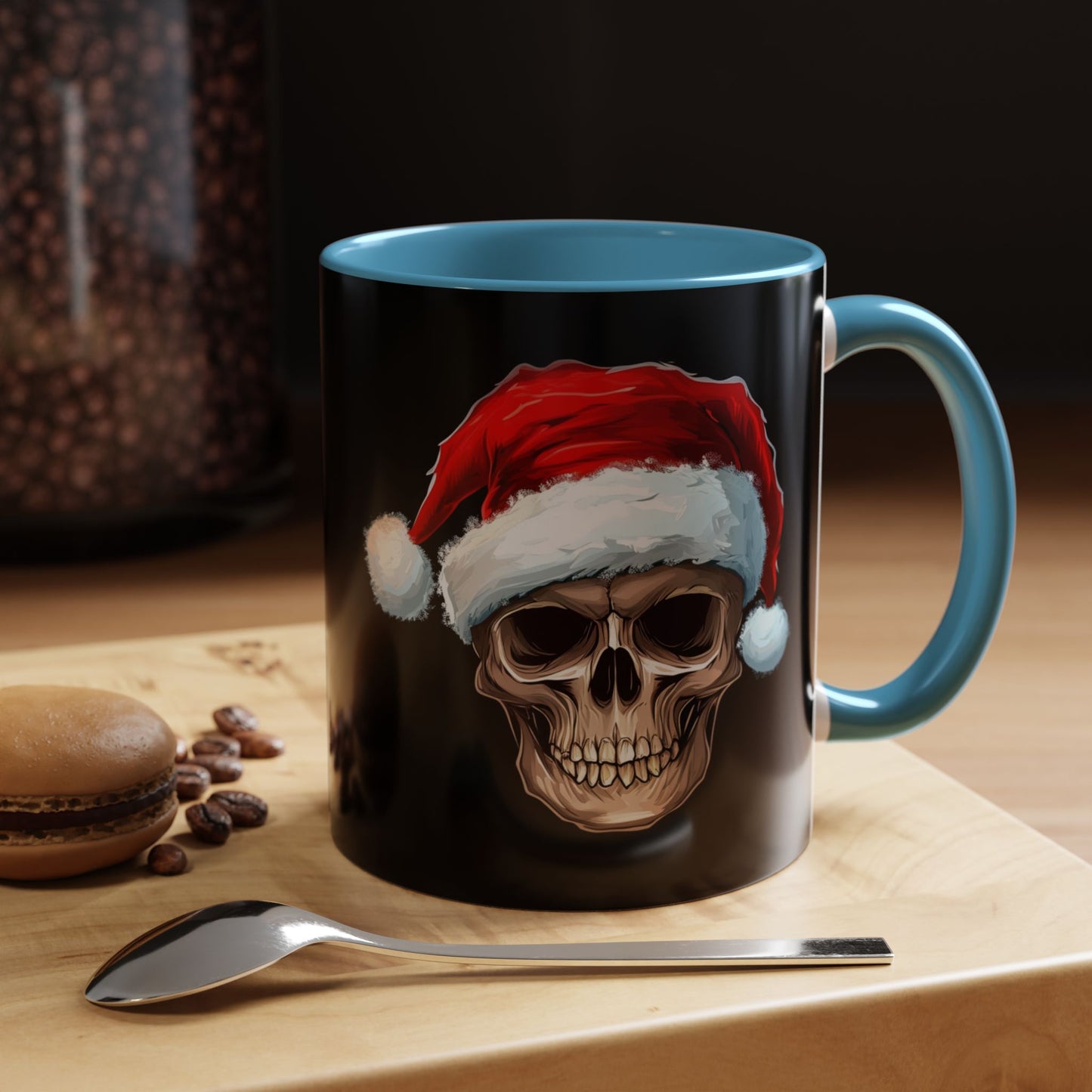 Gothic Christmas Skull Mug Accent Coffee Mug (11, 15oz)