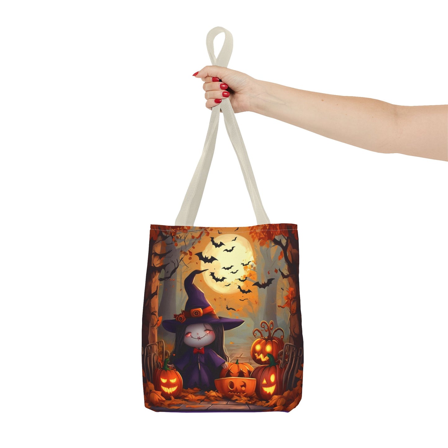 Spooky Cute Witch Tote Bag (AOP)