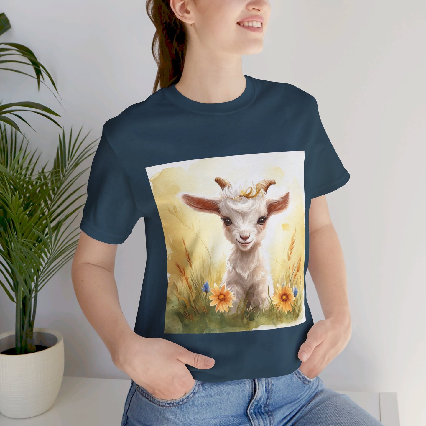 Adorable Goat Unisex Jersey Short Sleeve Tee