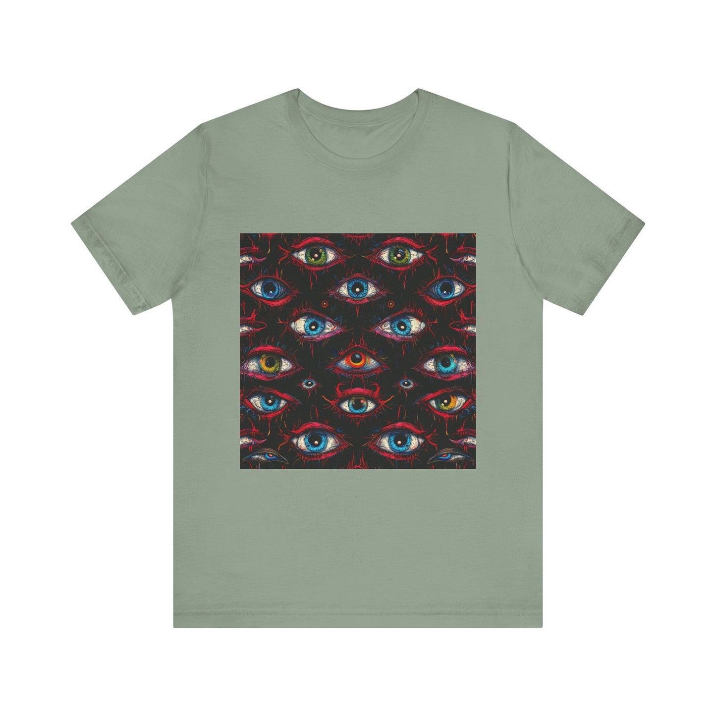 Creepy Eye Pattern Unisex Jersey Short Sleeve Tee