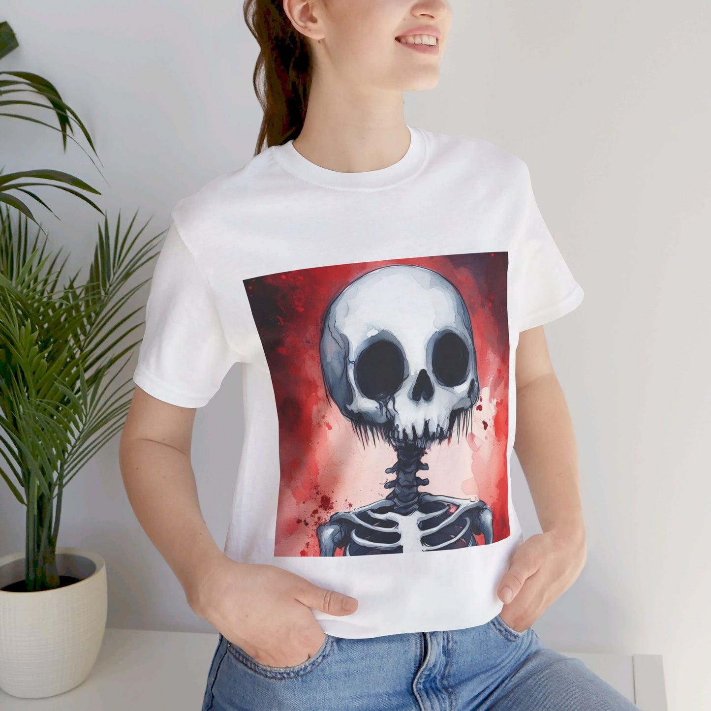 Red Skeleton Unisex Jersey Short Sleeve Tee