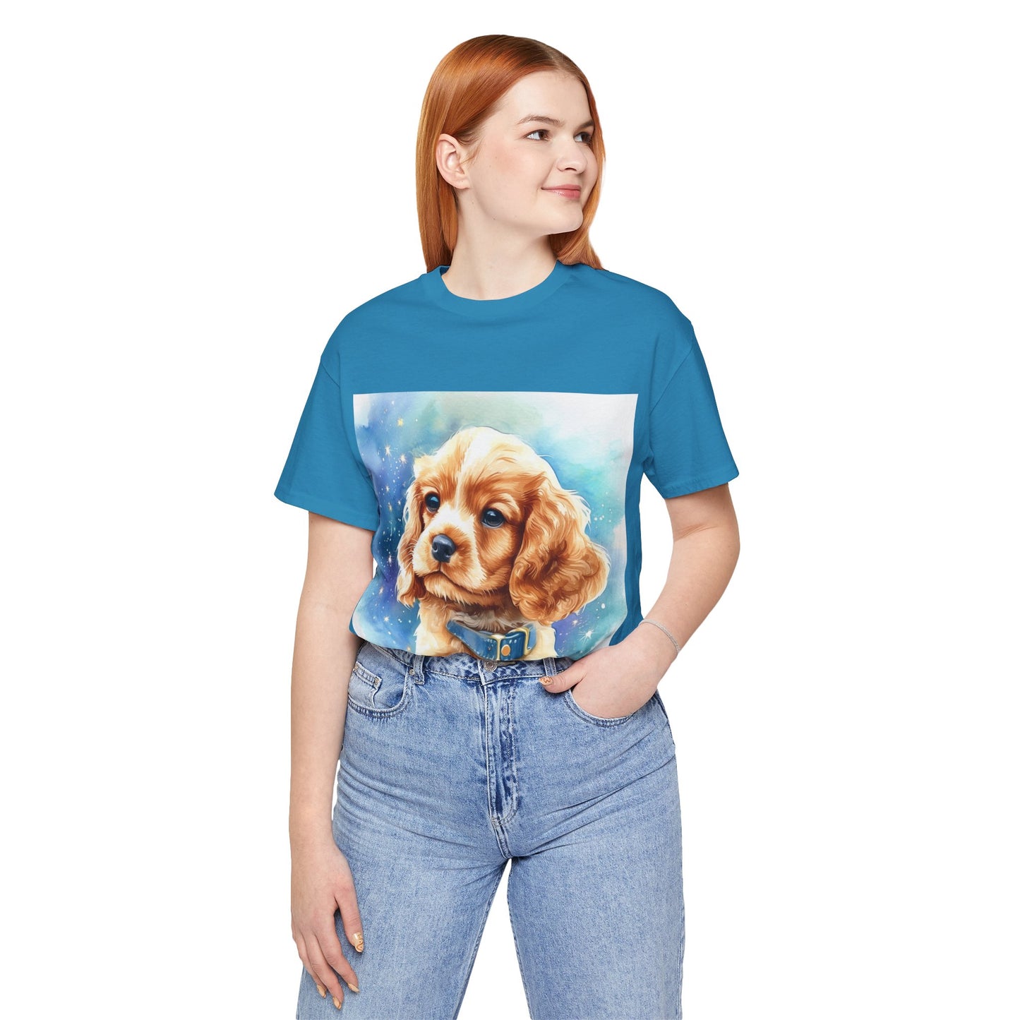 Starry Cocker Spaniel Unisex Jersey Short Sleeve Tee