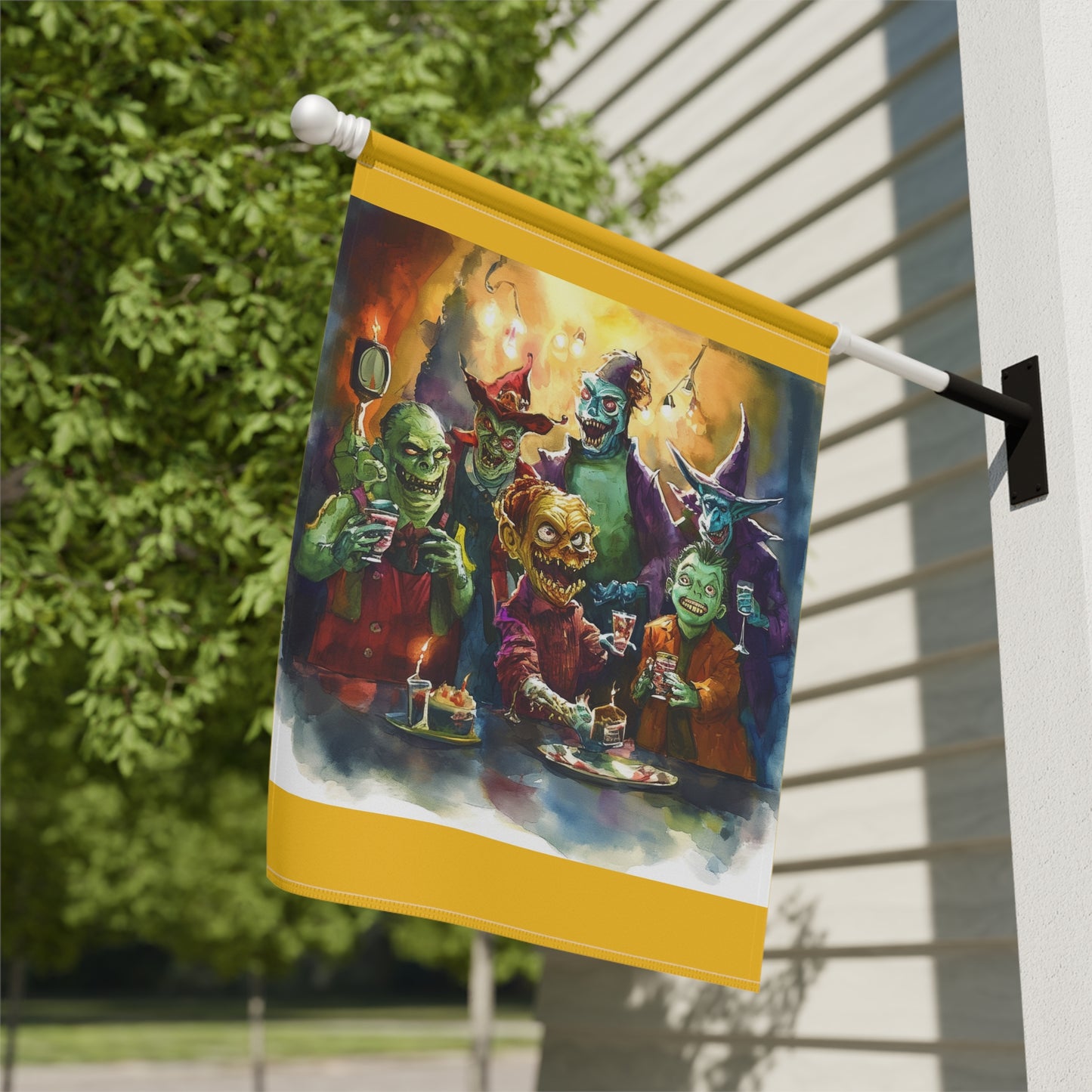 Funny Monsters Garden & House Banner