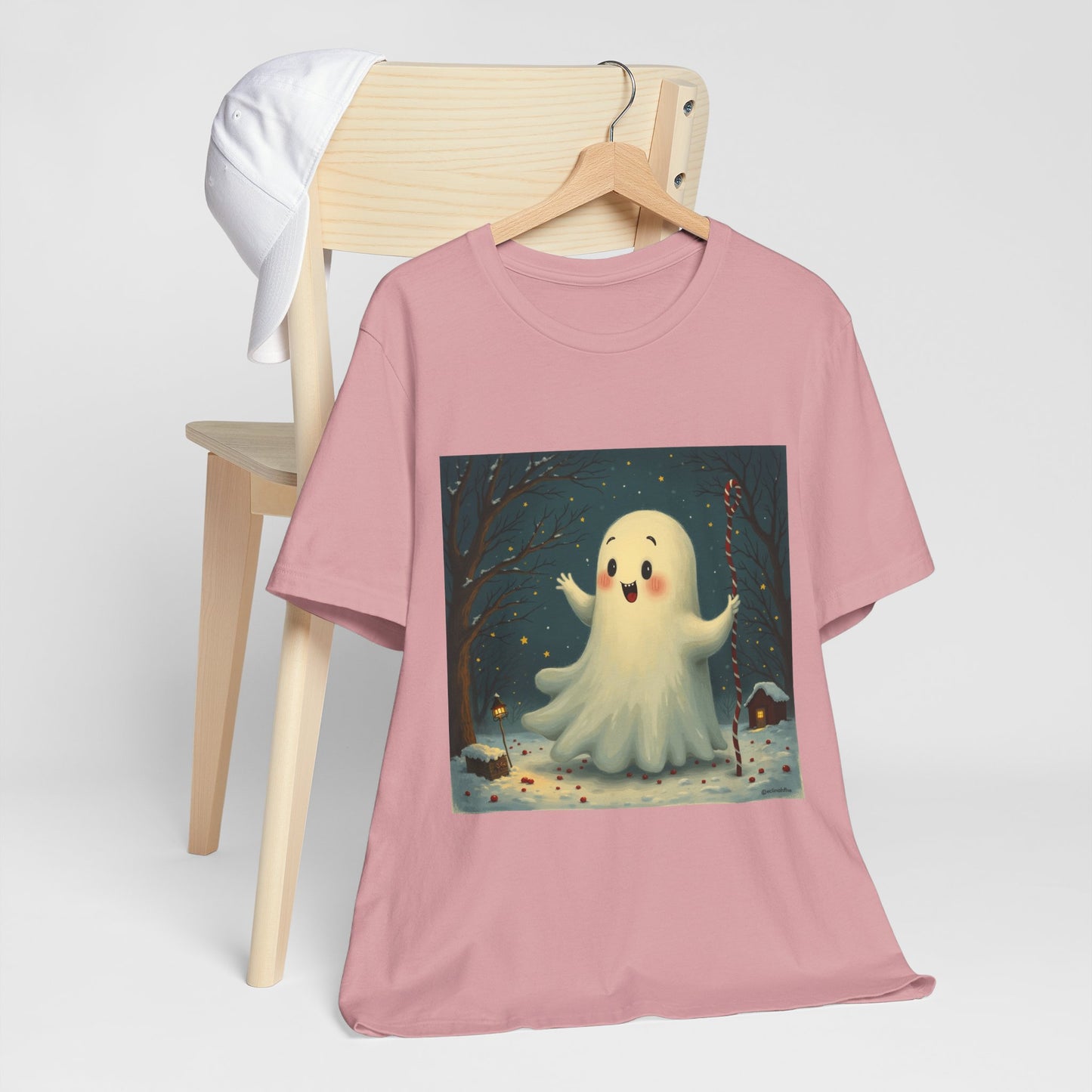 Cute Holiday Ghost Unisex Jersey Tee