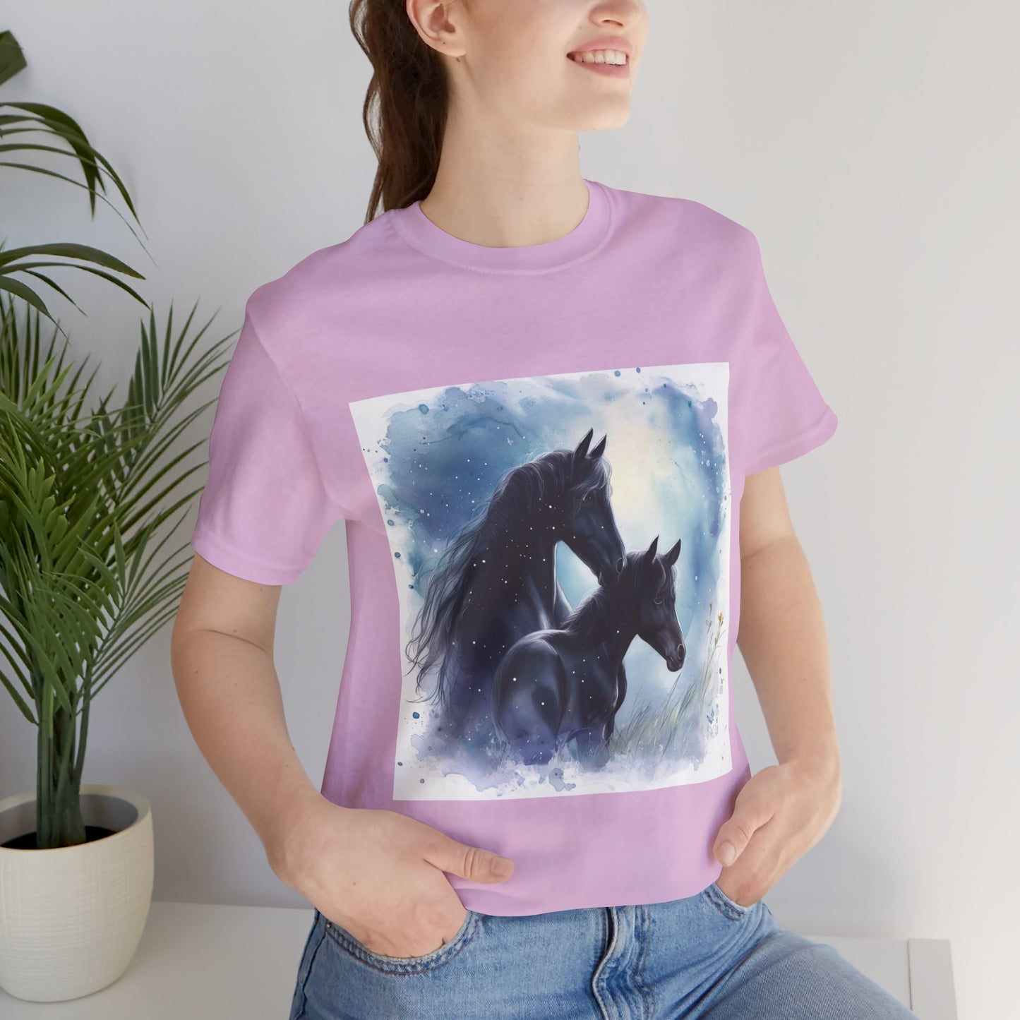 Black Horses Unisex Jersey Short Sleeve Tee