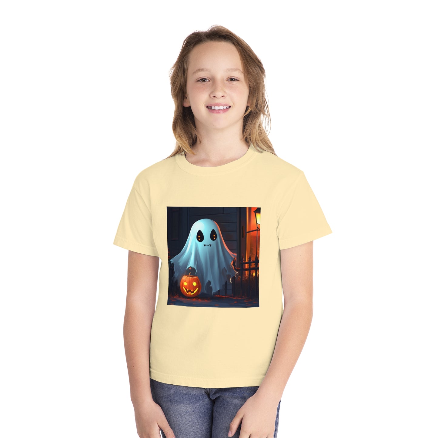 Ghost Trick or Treating Youth Midweight Tee