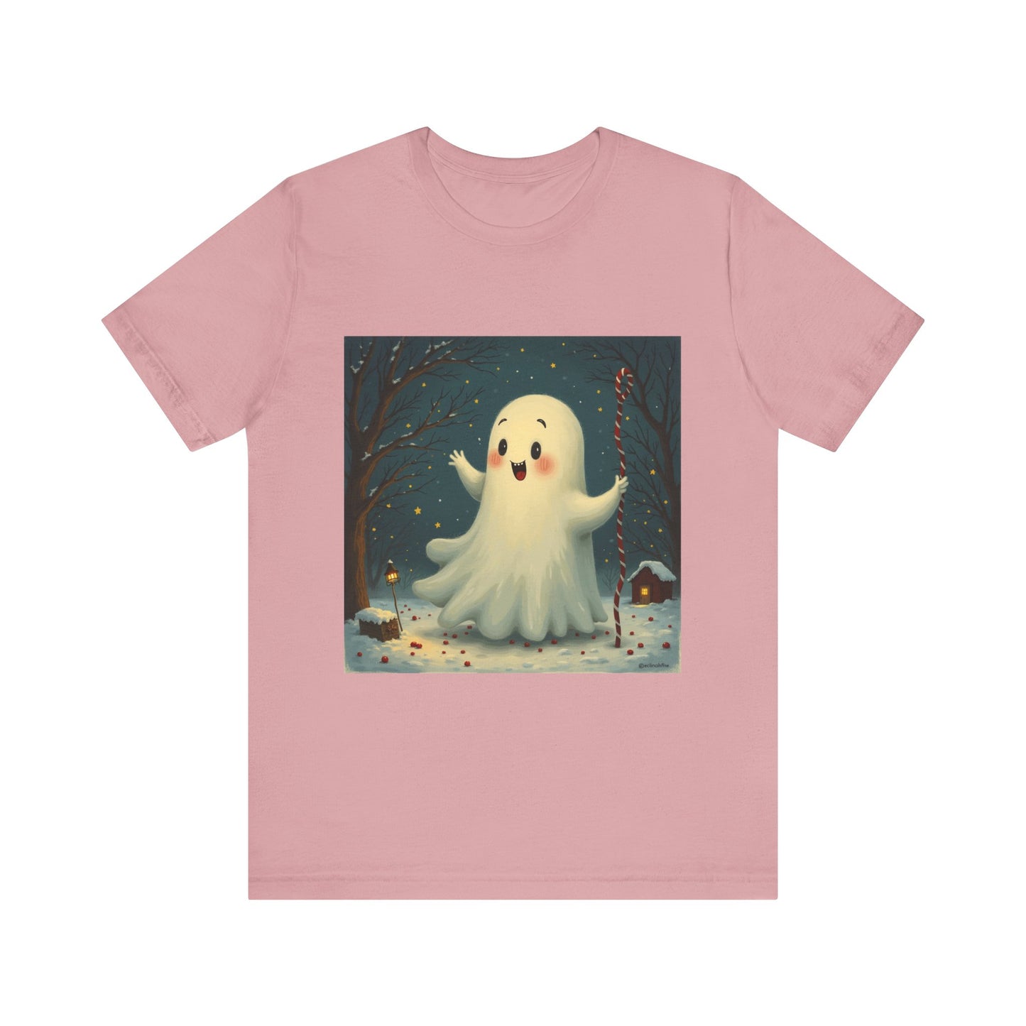 Cute Holiday Ghost Unisex Jersey Tee