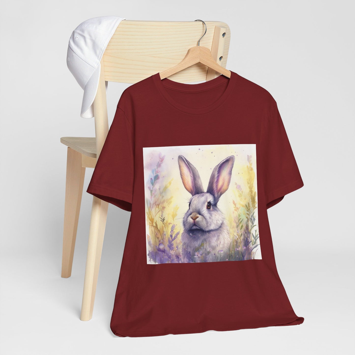 Realistic Cute Bunny Unisex Jersey Short Sleeve Tee