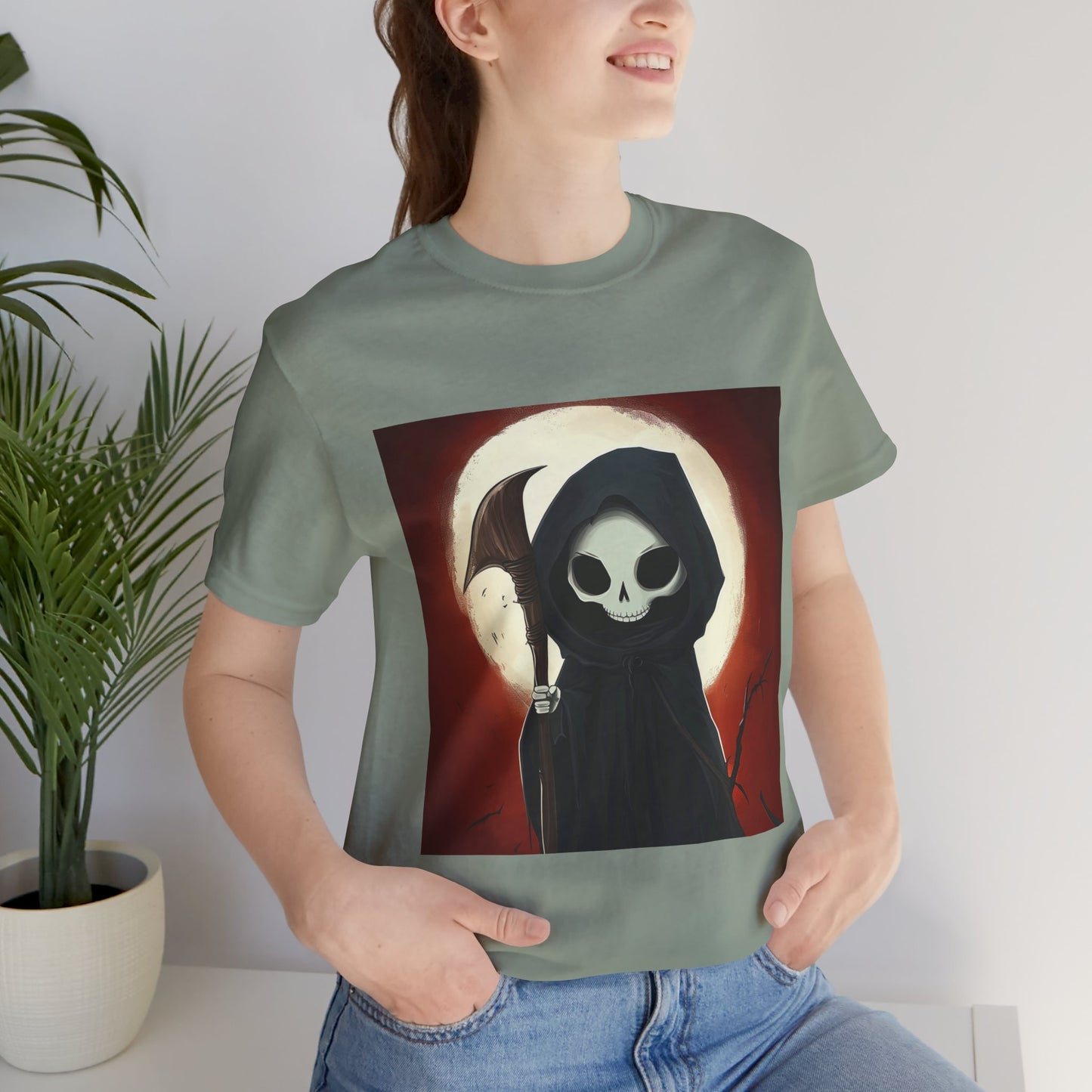 Cute Grim Reaper Unisex Jersey Short Sleeve Tee