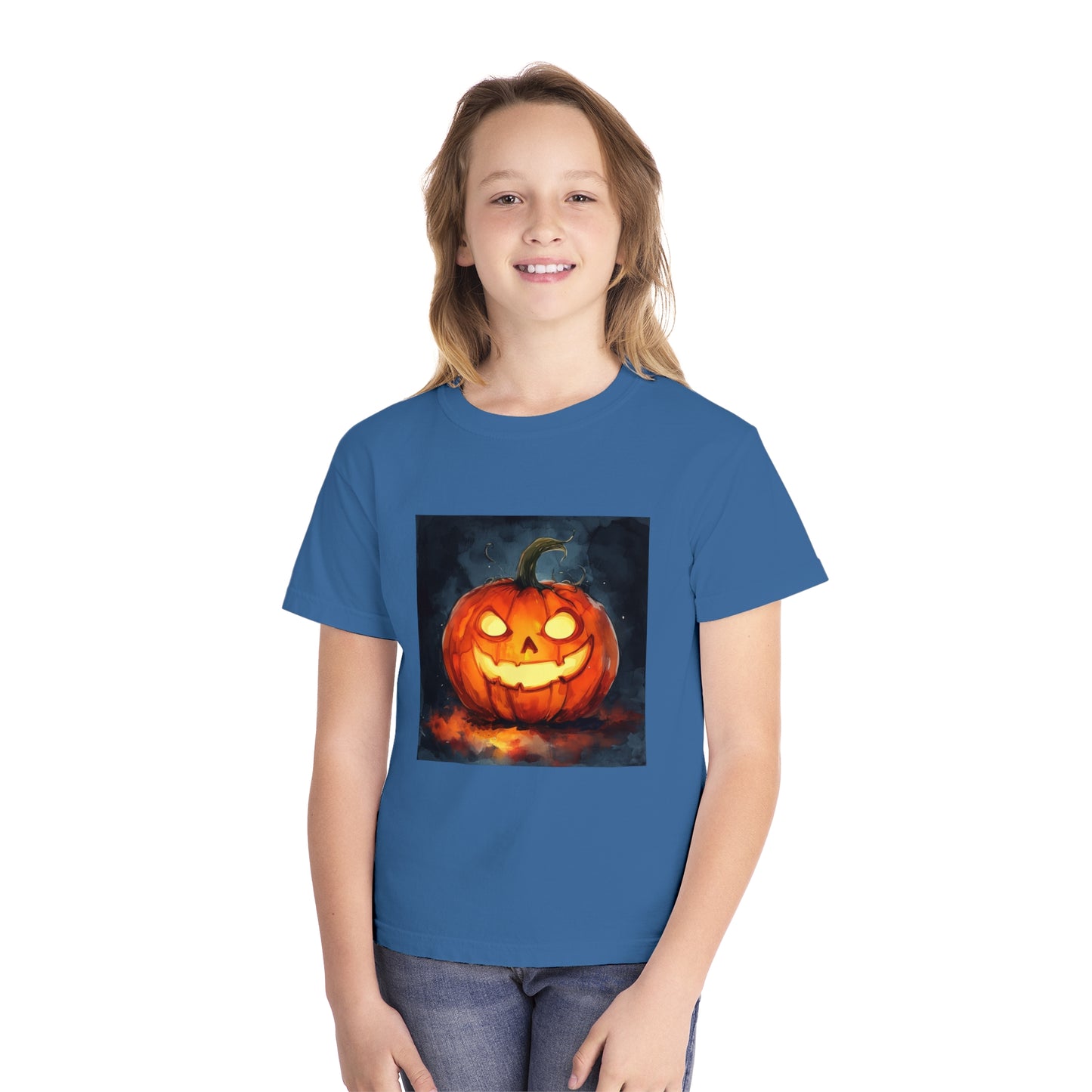 Cute Creepy Jack o' Lantern Youth Midweight Tee