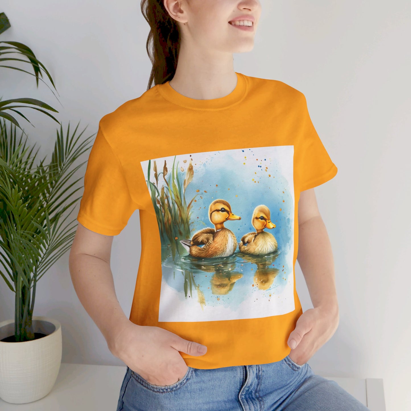 Adorable Baby Mallard Ducks Unisex Jersey Short Sleeve Tee