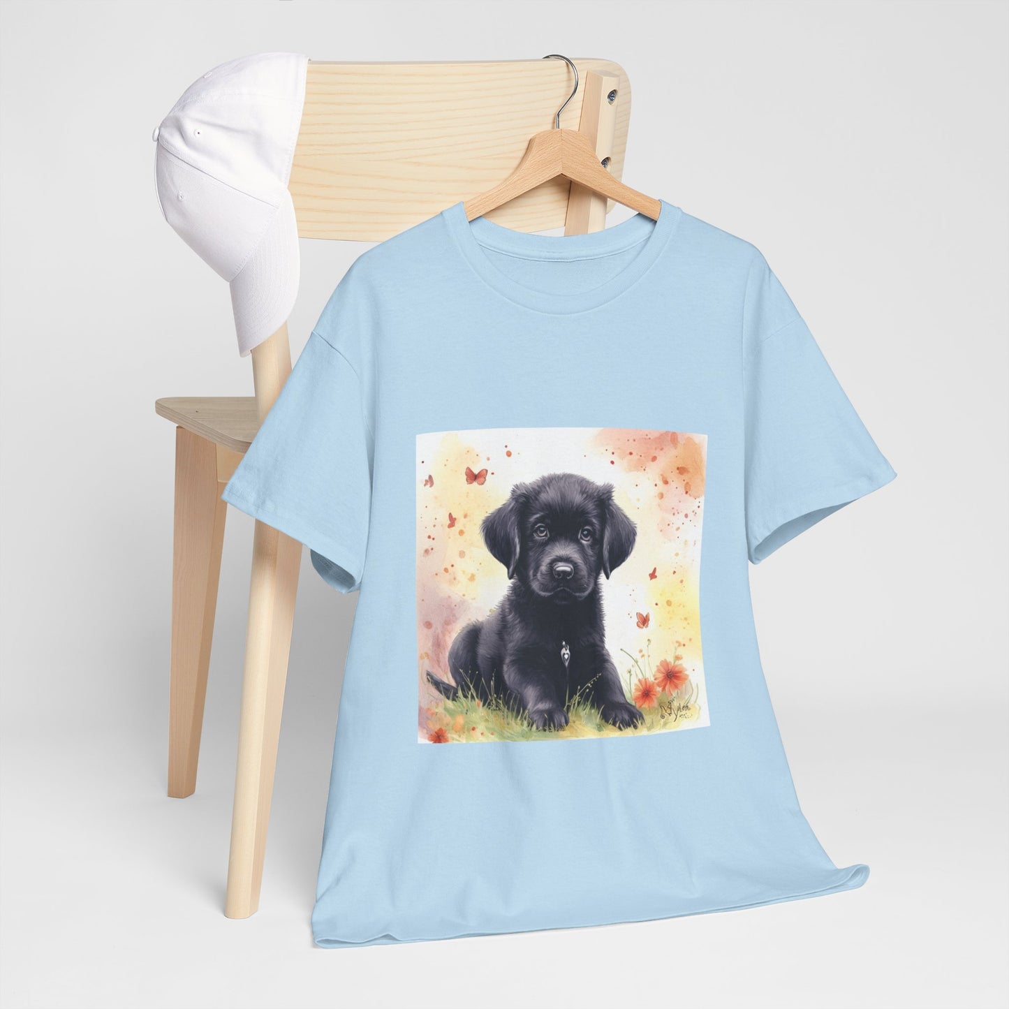 Black Lab Puppy Unisex Heavy Cotton Tee