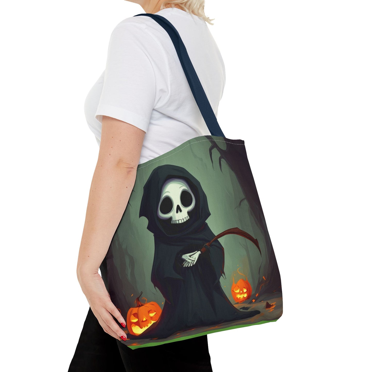 Spooky Forest Grim Reaper Tote Bag (AOP)