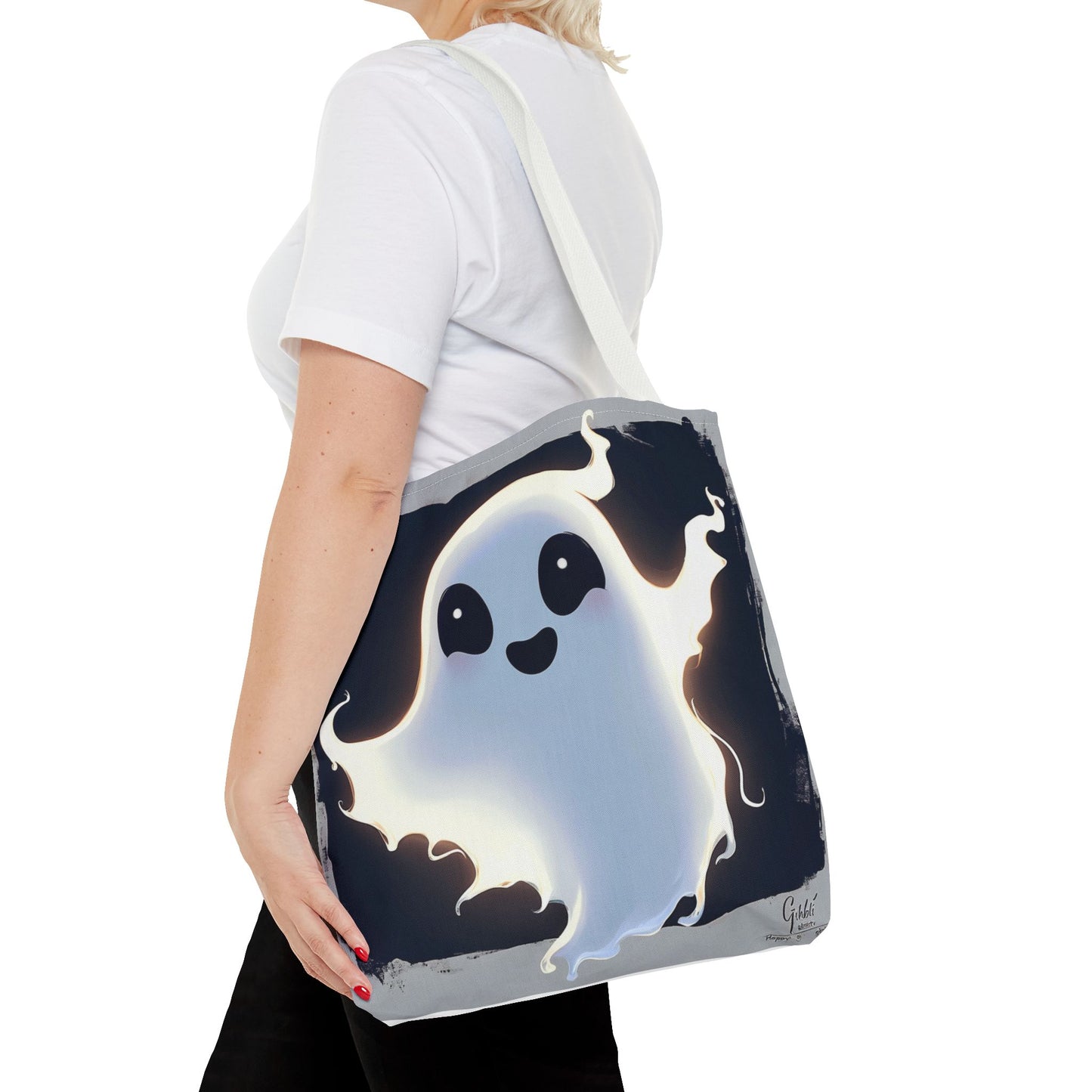 Cute Happy Ghost Tote Bag (AOP)