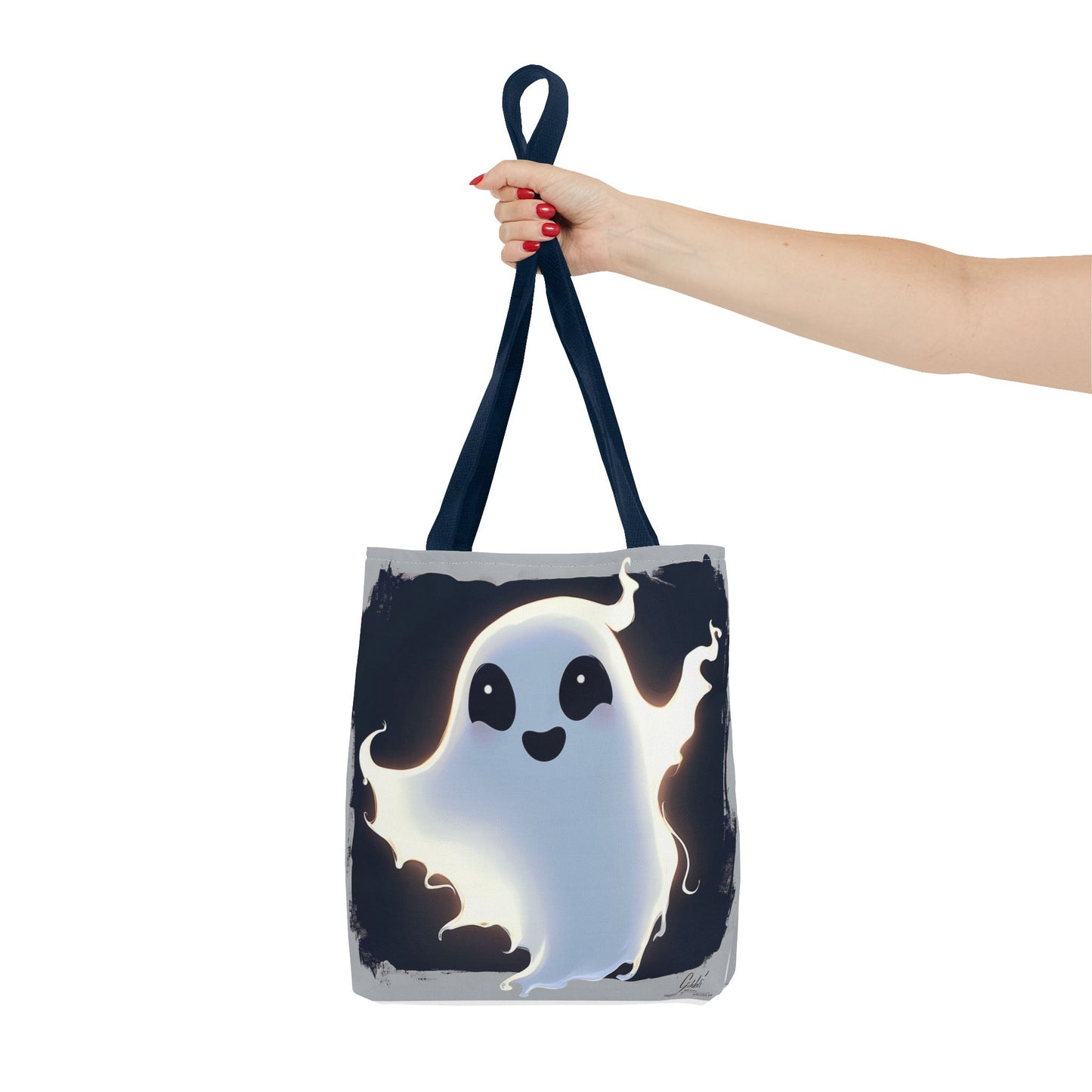 Cute Happy Ghost Tote Bag (AOP)