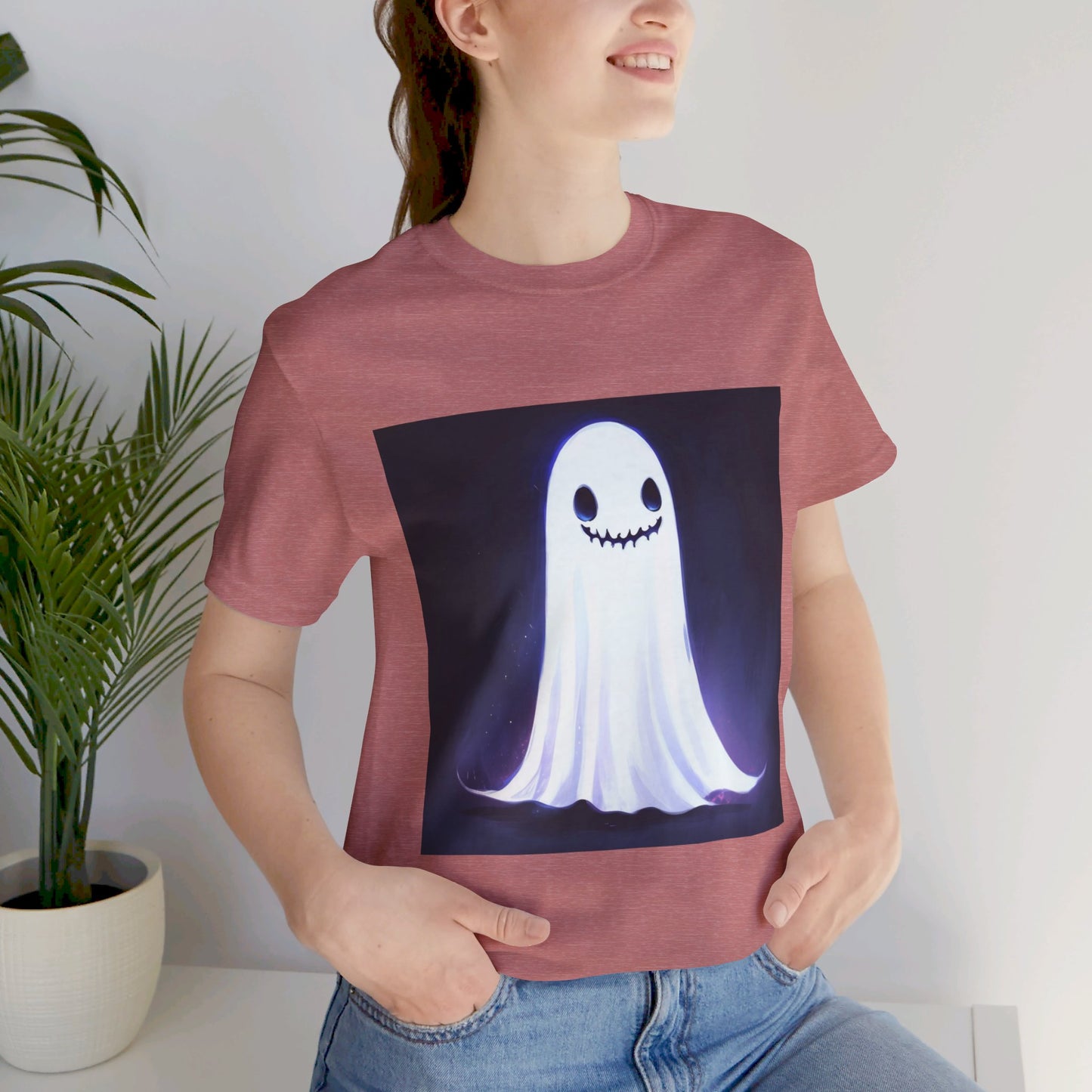 Creepy Cute Ghost Unisex Jersey Short Sleeve Tee