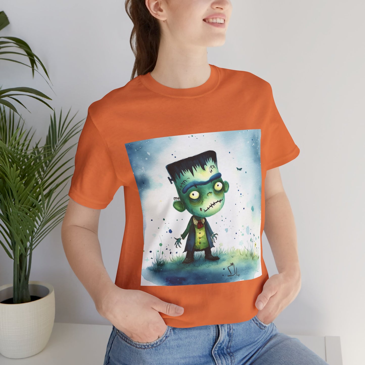 Cute Frankenstein Unisex Jersey Short Sleeve Tee