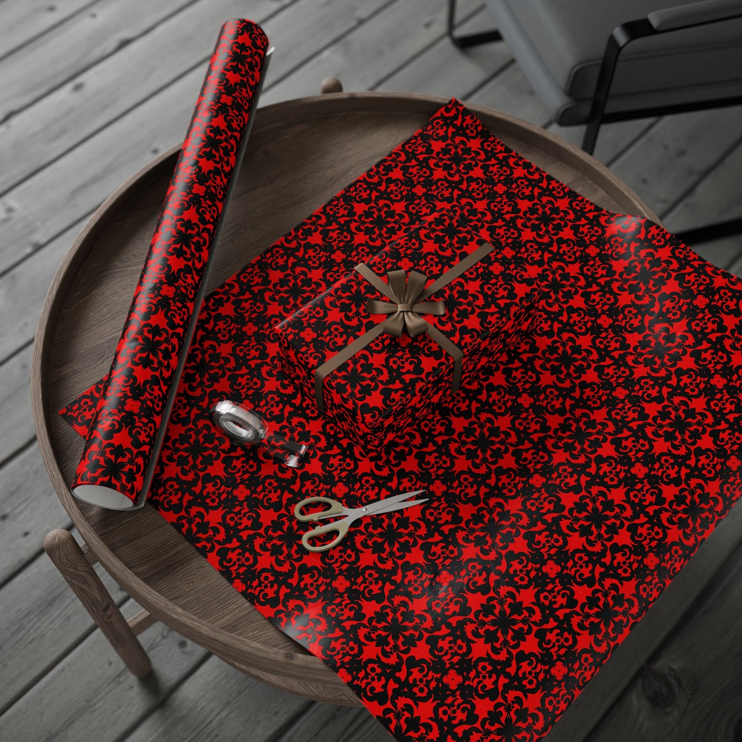 Black and Red Elegant Pattern Wrapping Papers