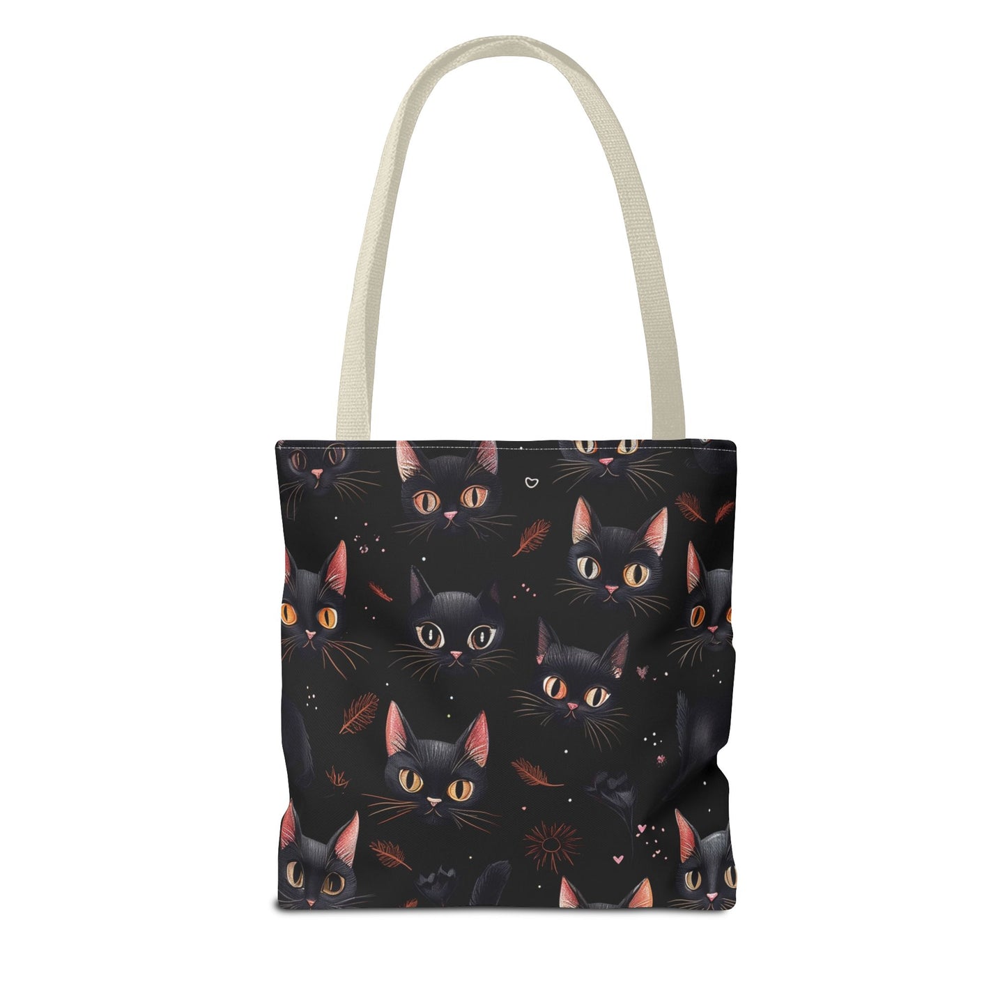 Cute Black Cat Pattern Tote Bag (AOP)