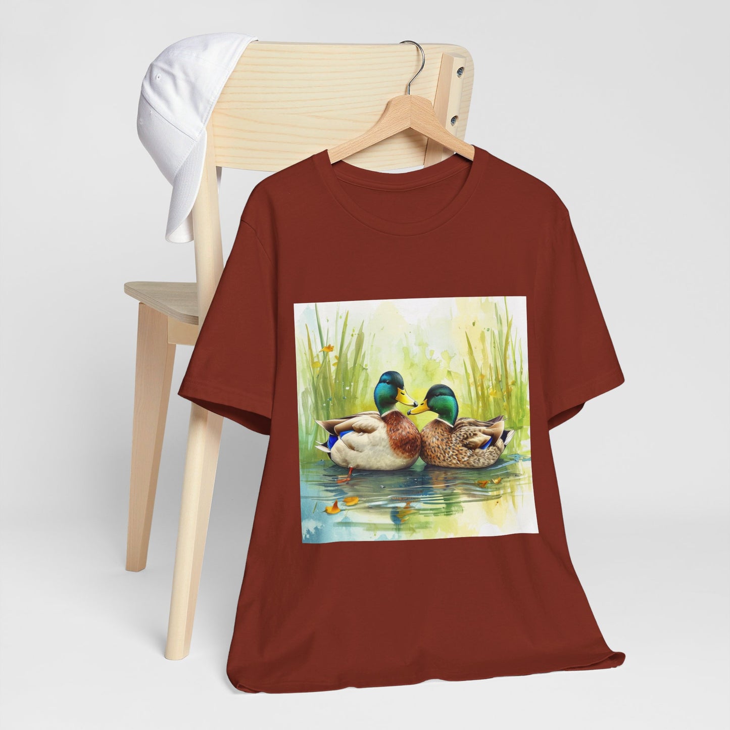 Cute Mallard Ducks Unisex Jersey Short Sleeve Tee