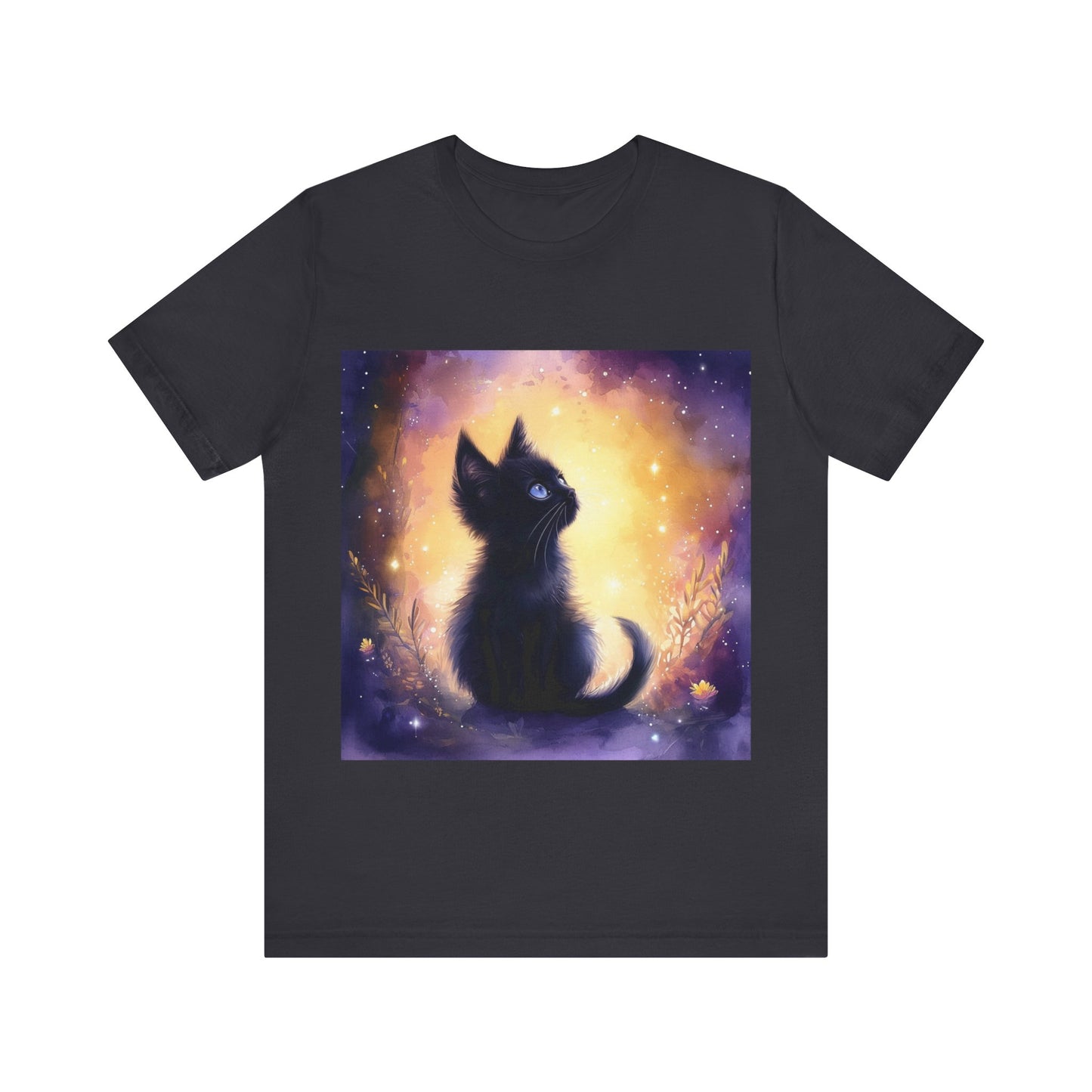 Galaxy Black Kitten Unisex Jersey Short Sleeve Tee