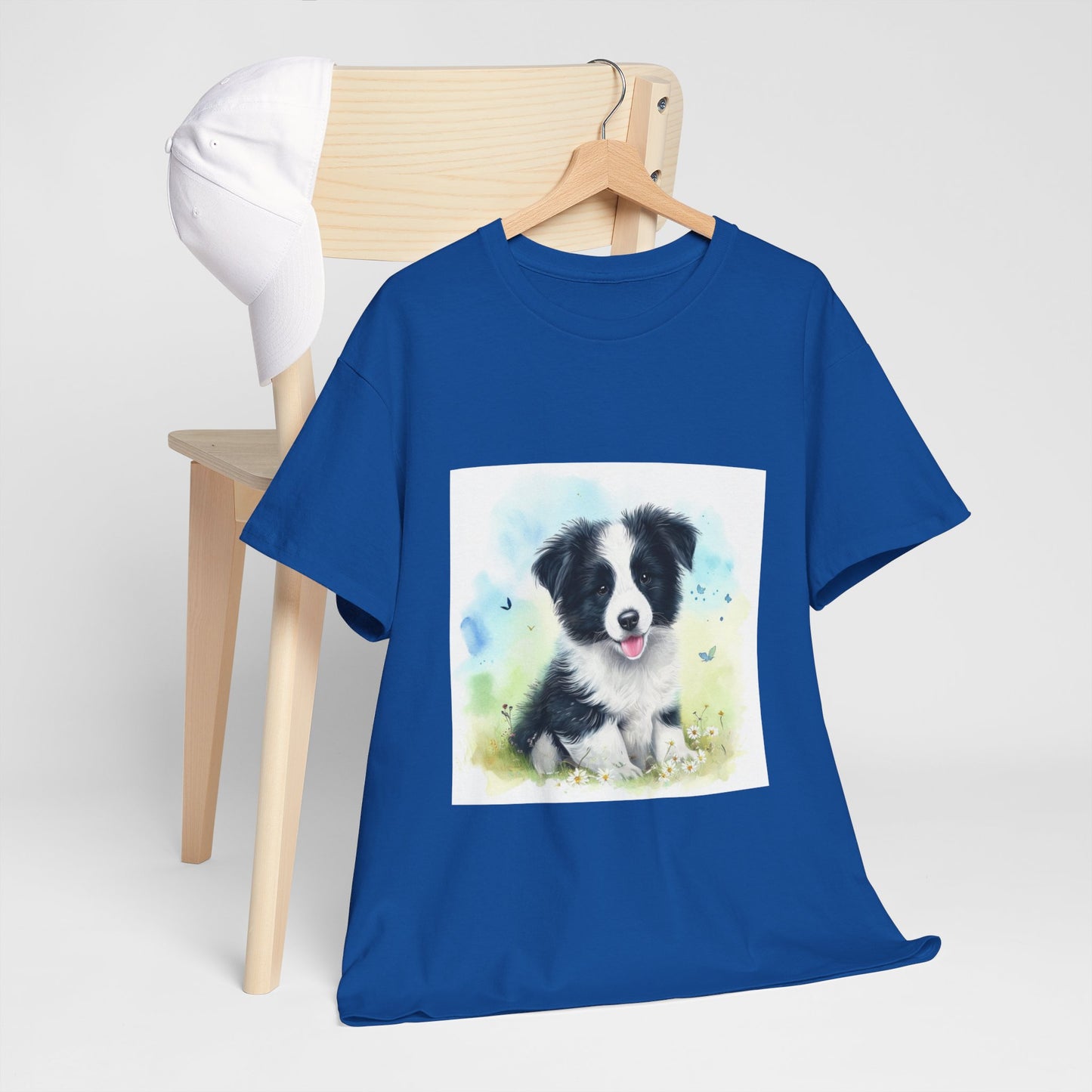 Border Collie Puppy Unisex Heavy Cotton Tee