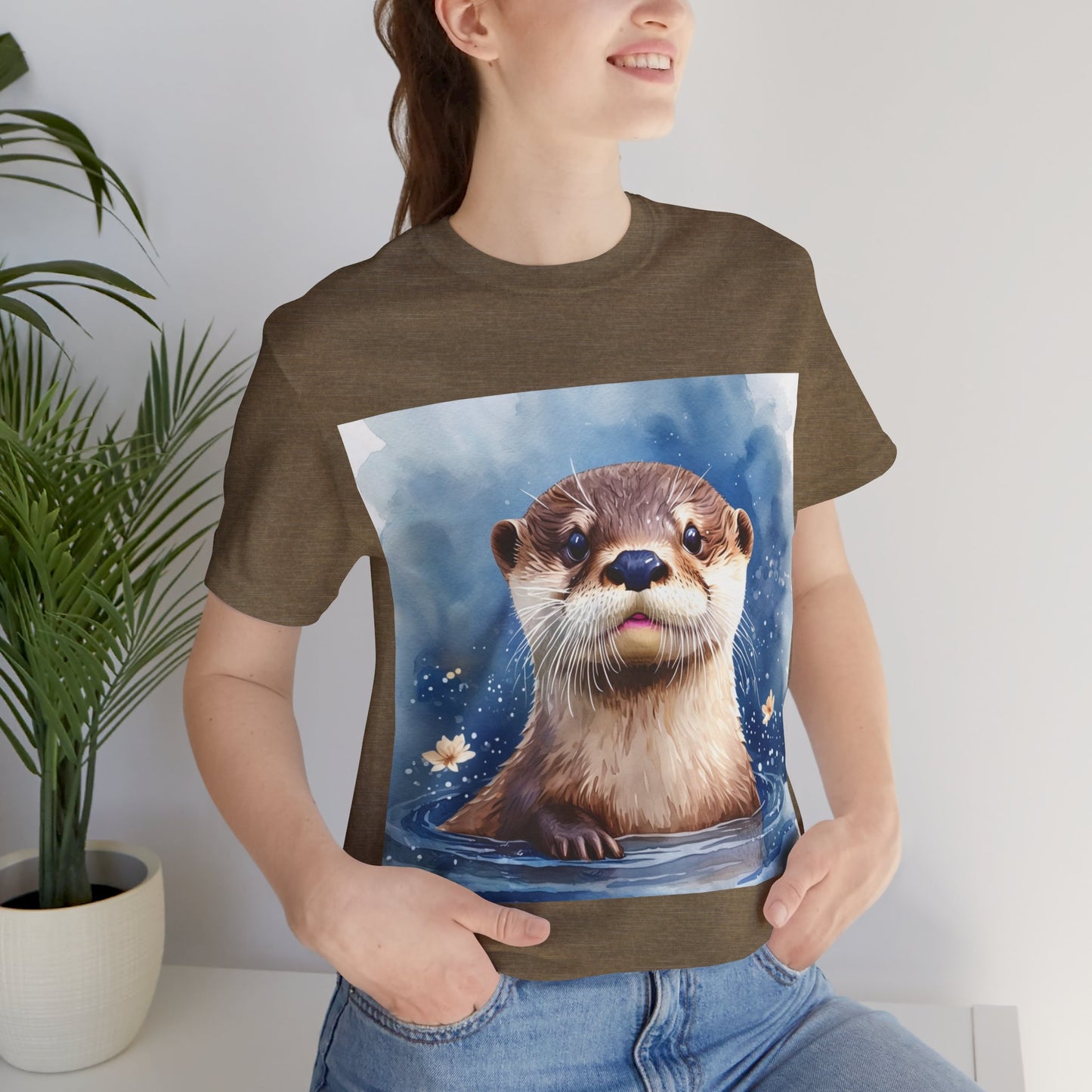 Cute Otter Unisex Jersey Short Sleeve Tee